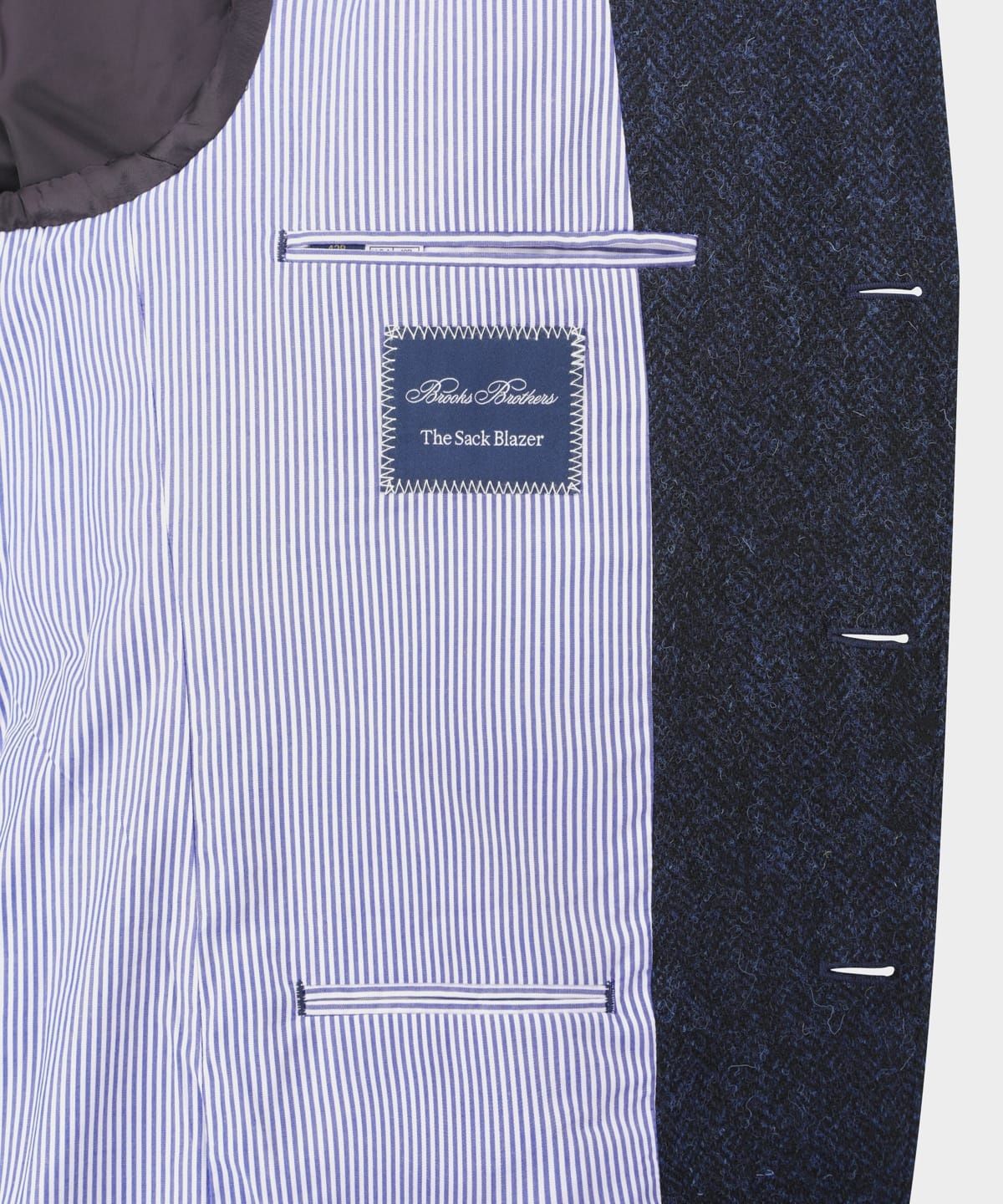 브룩스 브라더스(BROOKS BROTHERS) 해리스 트위드 색 재킷 (네이비) (BBJSMMF402)