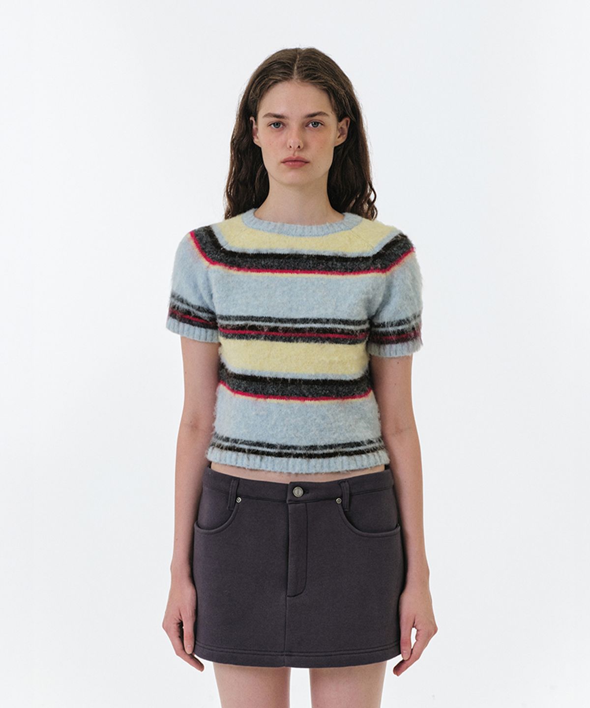 그로브(GROVE) ZOE SWEAT SKIRT PANTS (NAVY)