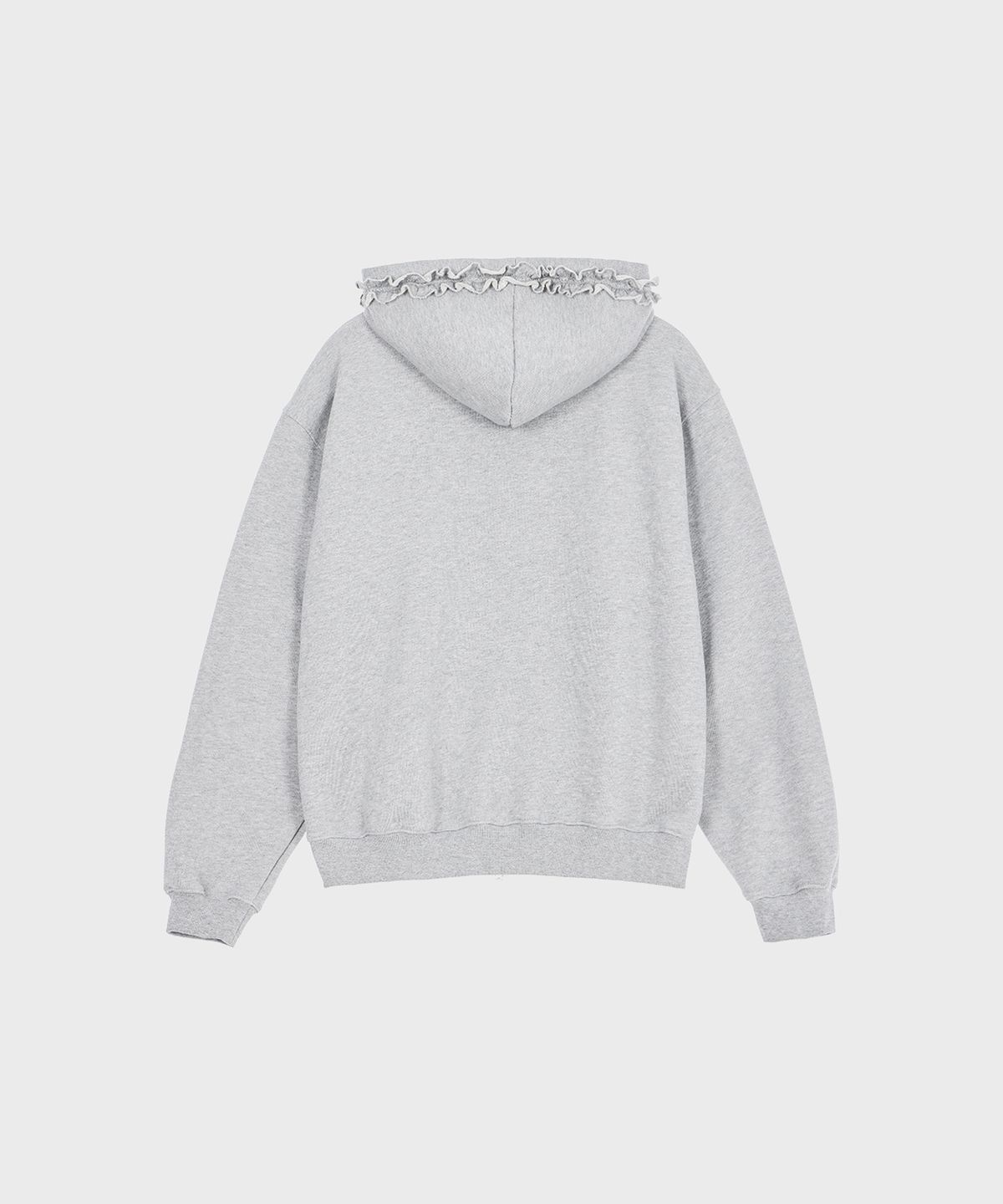 알키알카(ALKI ALKA) Frill Hoodie Zip-up (Gray)