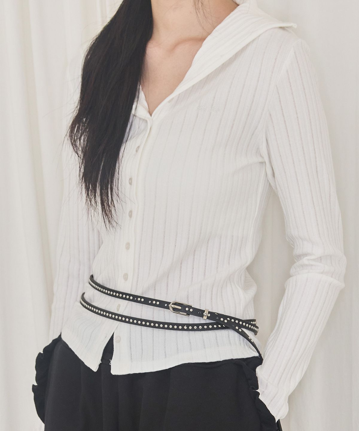 알키알카(ALKI ALKA) High-neck Long Sleeve (Ivory)