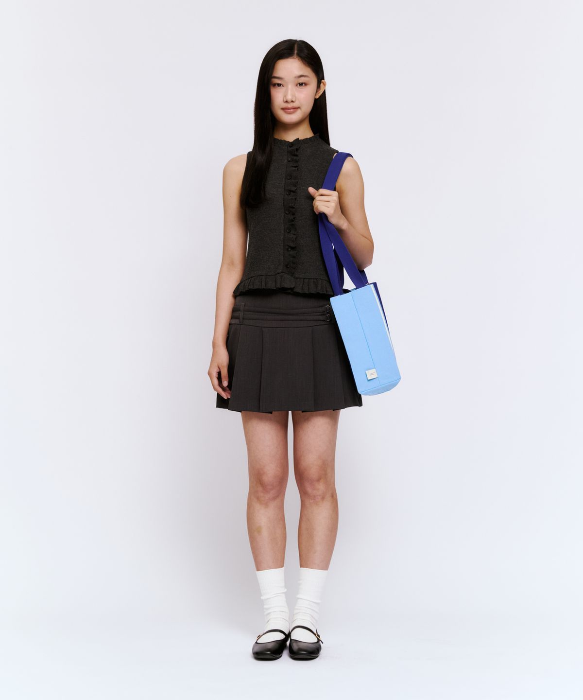 플리츠마마(PLEATSMAMA) 뉴투웨이백 옥스포드블루