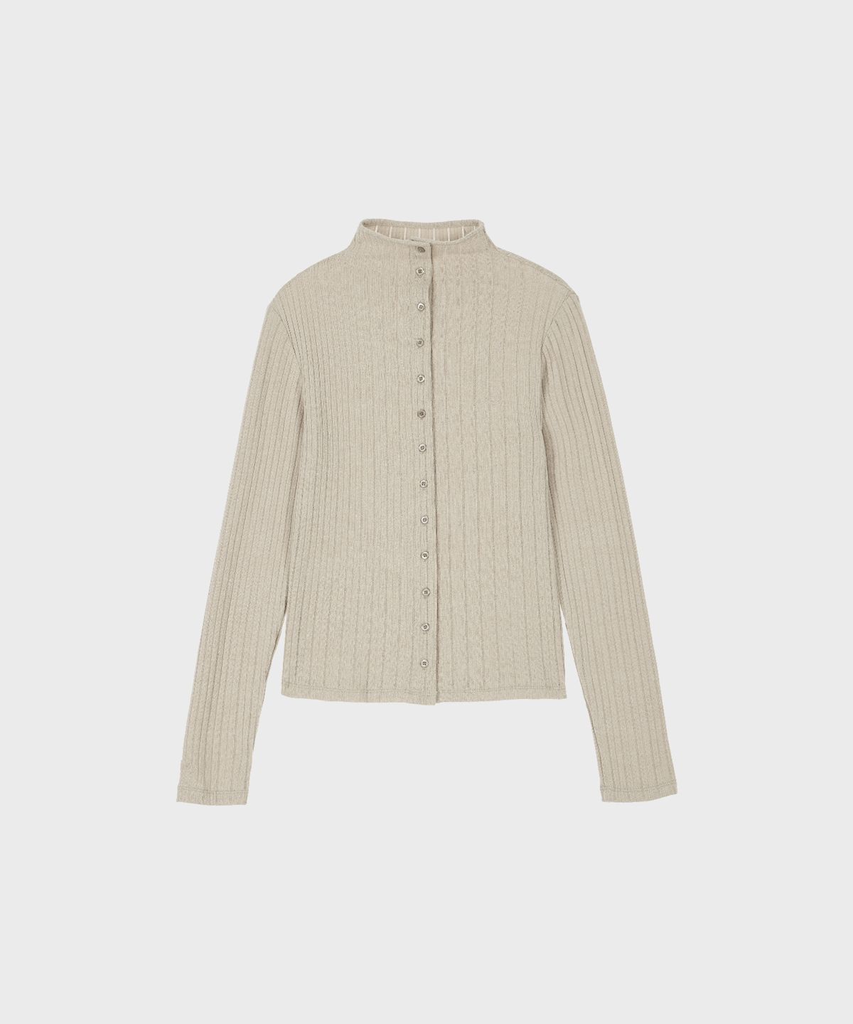 알키알카(ALKI ALKA) High-neck Long Sleeve (Beige)