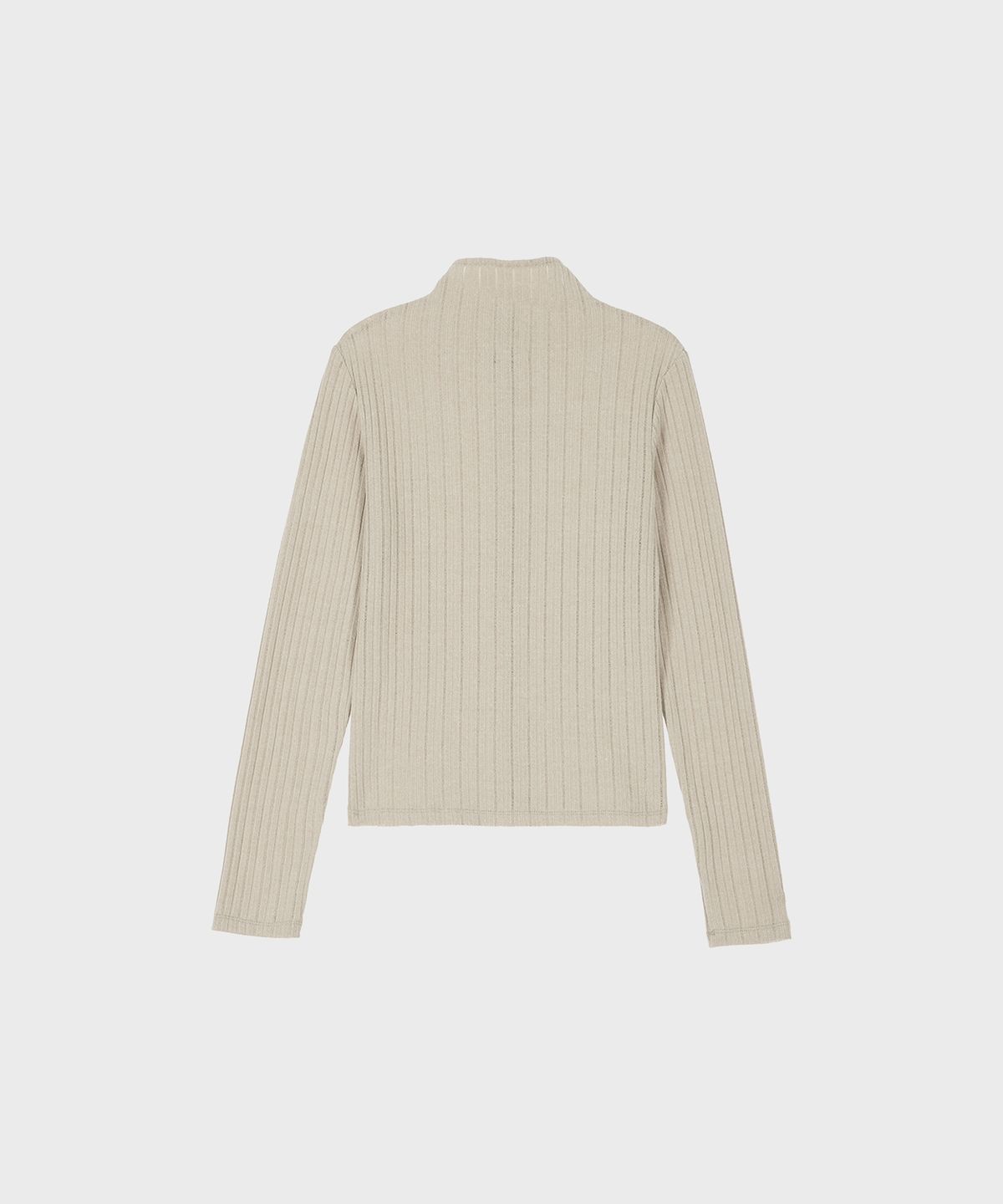 알키알카(ALKI ALKA) High-neck Long Sleeve (Beige)