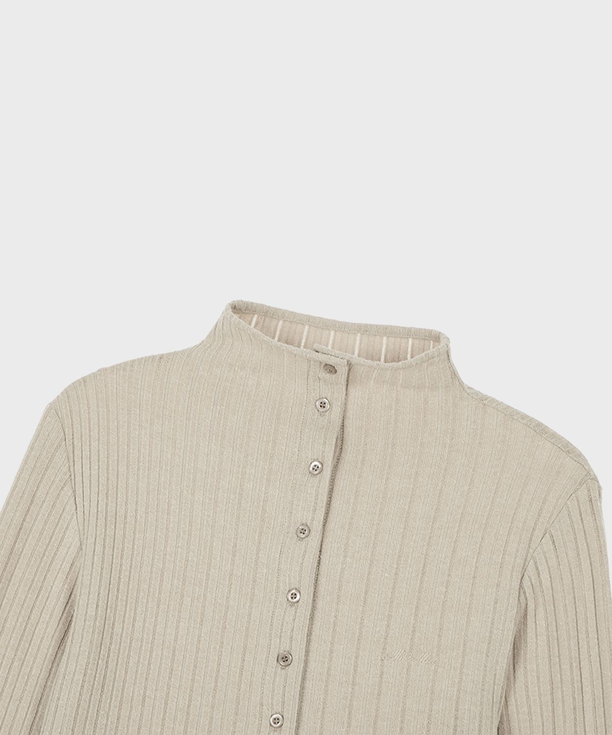 알키알카(ALKI ALKA) High-neck Long Sleeve (Beige)