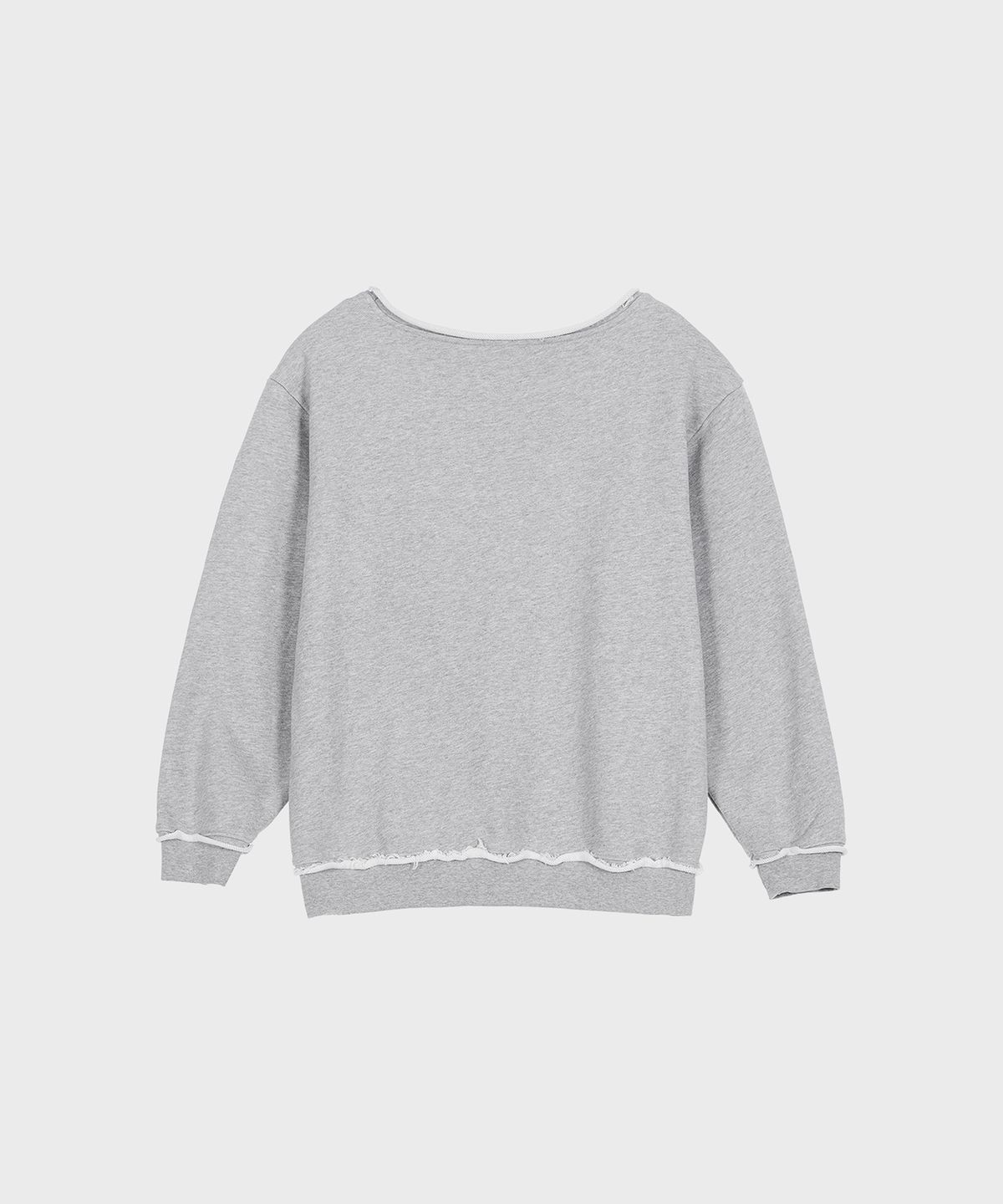 알키알카(ALKI ALKA) Star Off-shoulder Sweatshirt (Gray)
