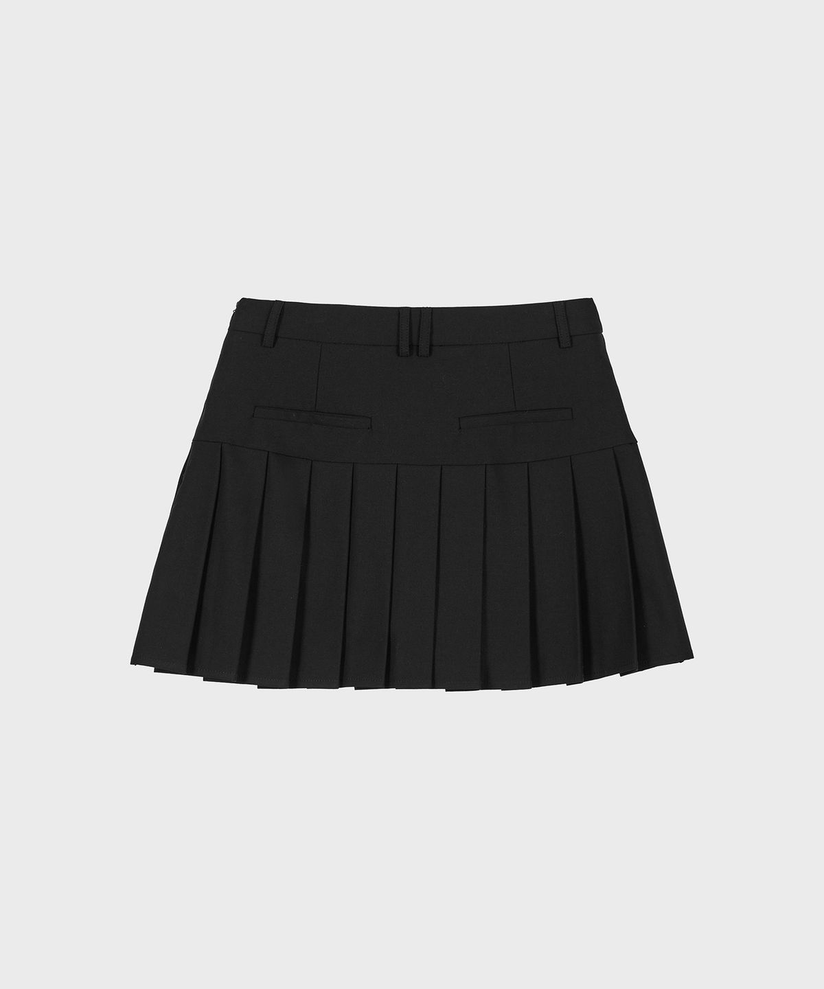 알키알카(ALKI ALKA) Panel Pleat Skirt (Black)
