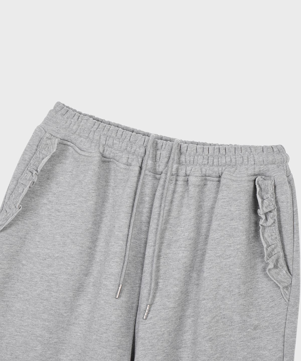 알키알카(ALKI ALKA) Frill Wide Pants (Gray)
