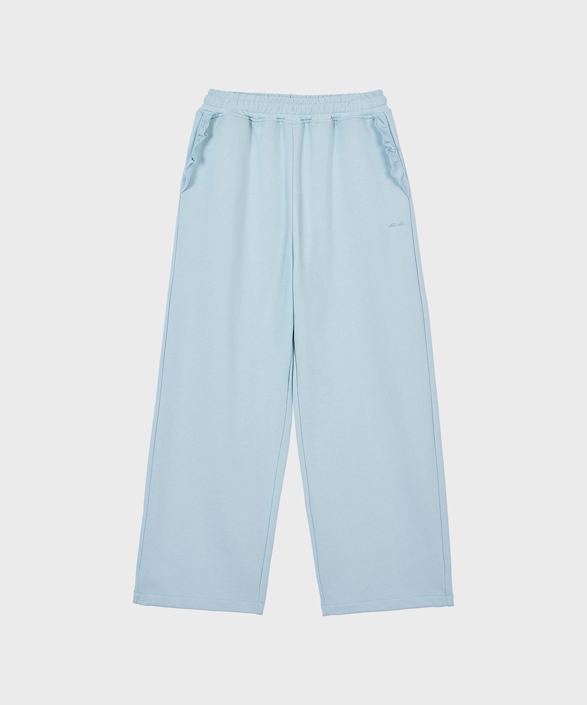 알키알카(ALKI ALKA) Frill Wide Pants (Light Blue)
