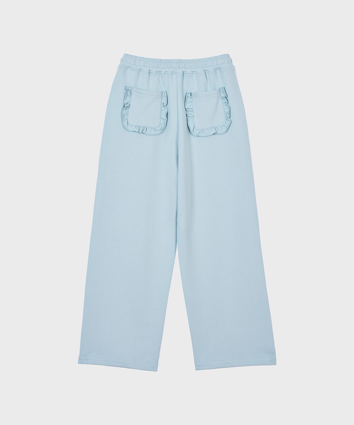 알키알카(ALKI ALKA) Frill Wide Pants (Light Blue)