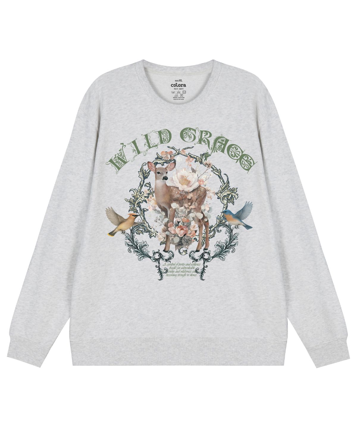 컬로라(COLORA) 와일드 그레이스 디어 인 블룸 스웻셔츠 (3color)