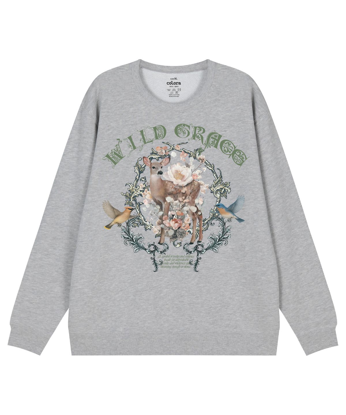 컬로라(COLORA) 와일드 그레이스 디어 인 블룸 스웻셔츠 (3color)