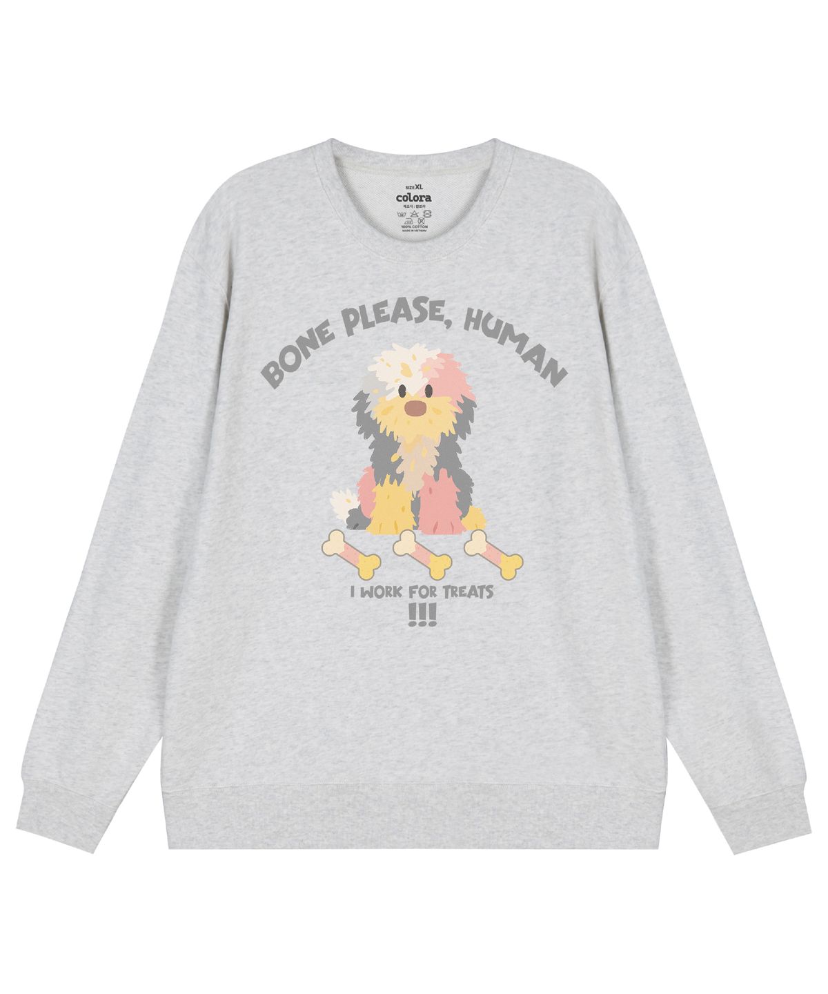 컬로라(COLORA) 본 플리즈 휴먼 스웻셔츠 (3color)