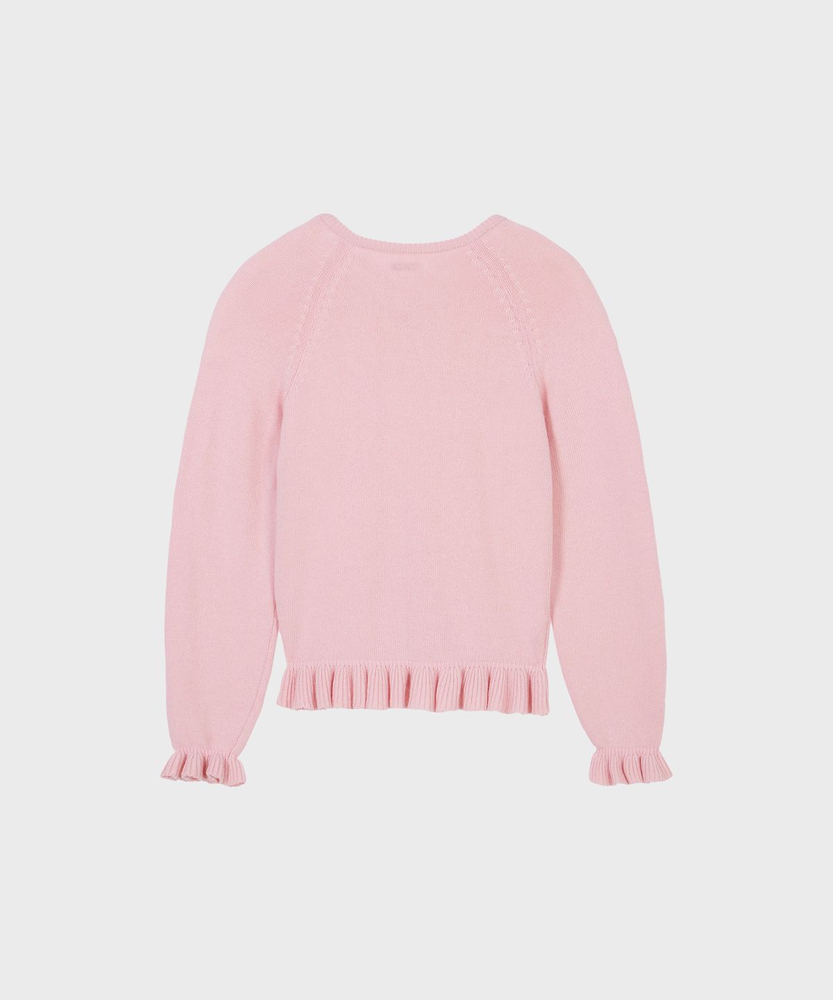 알키알카(ALKI ALKA) V-Neck Frill Knit (Light Pink)