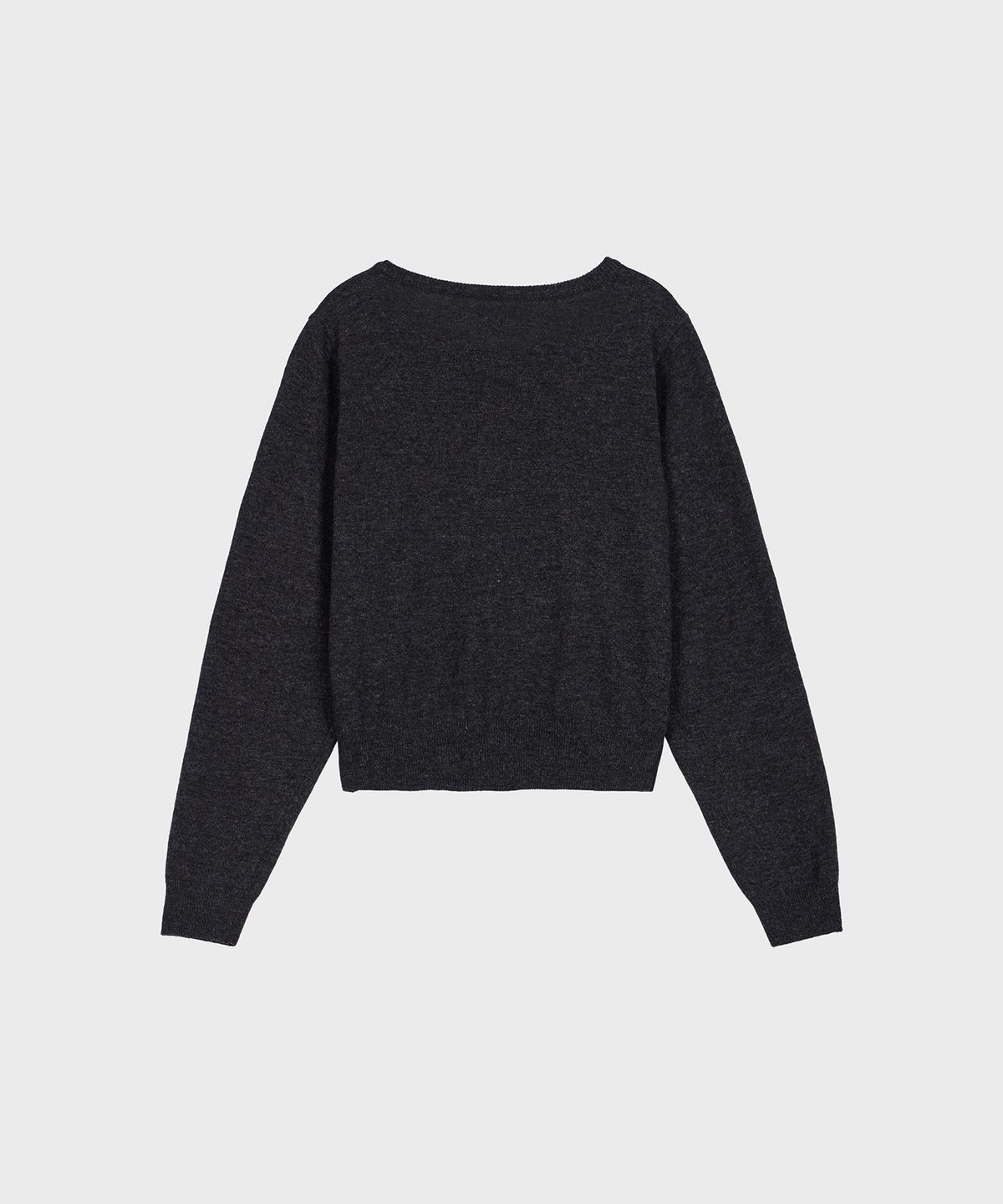 알키알카(ALKI ALKA) Basic Round Cardigan (Charcoal)