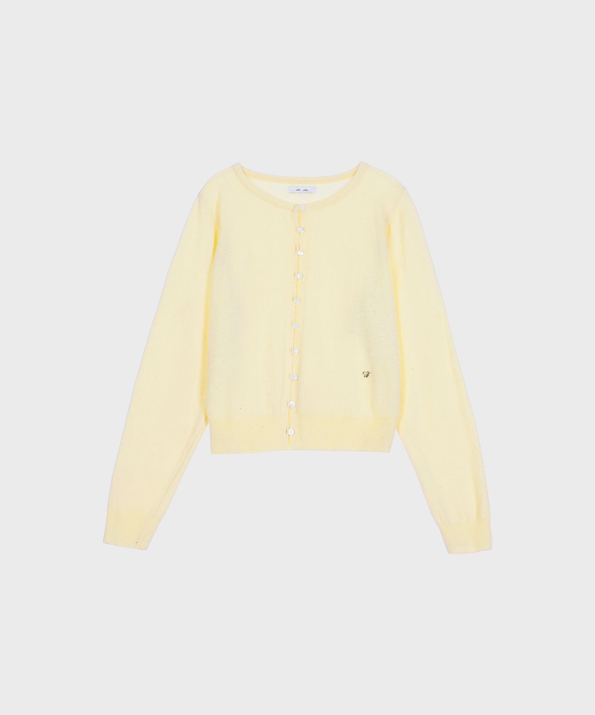 알키알카(ALKI ALKA) Basic Round Cardigan (Butter)