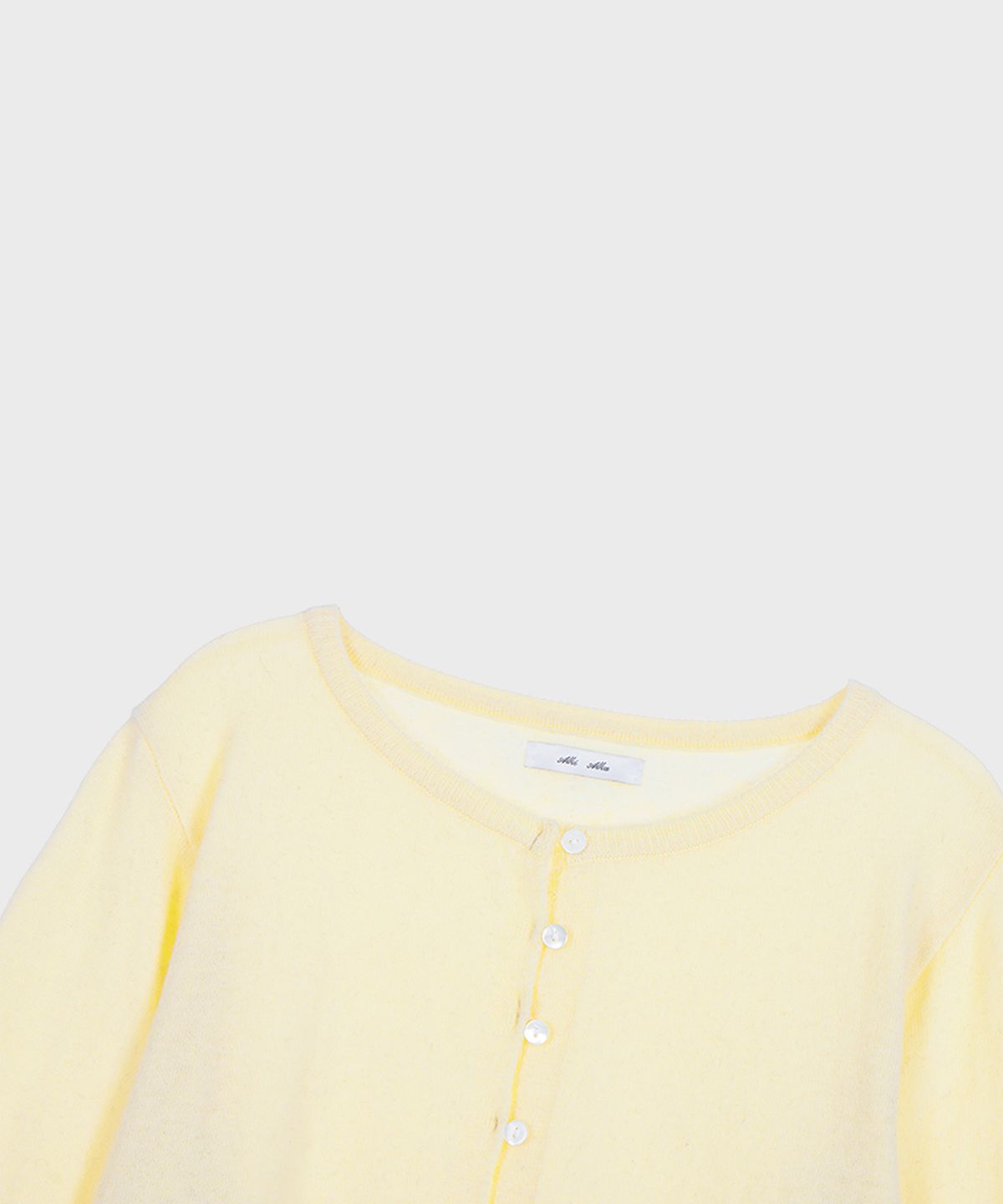 알키알카(ALKI ALKA) Basic Round Cardigan (Butter)