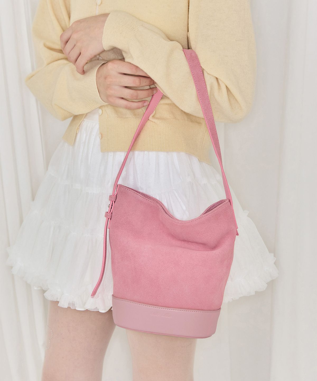 알키알카(ALKI ALKA) Combo Bucket Bag (Pink)