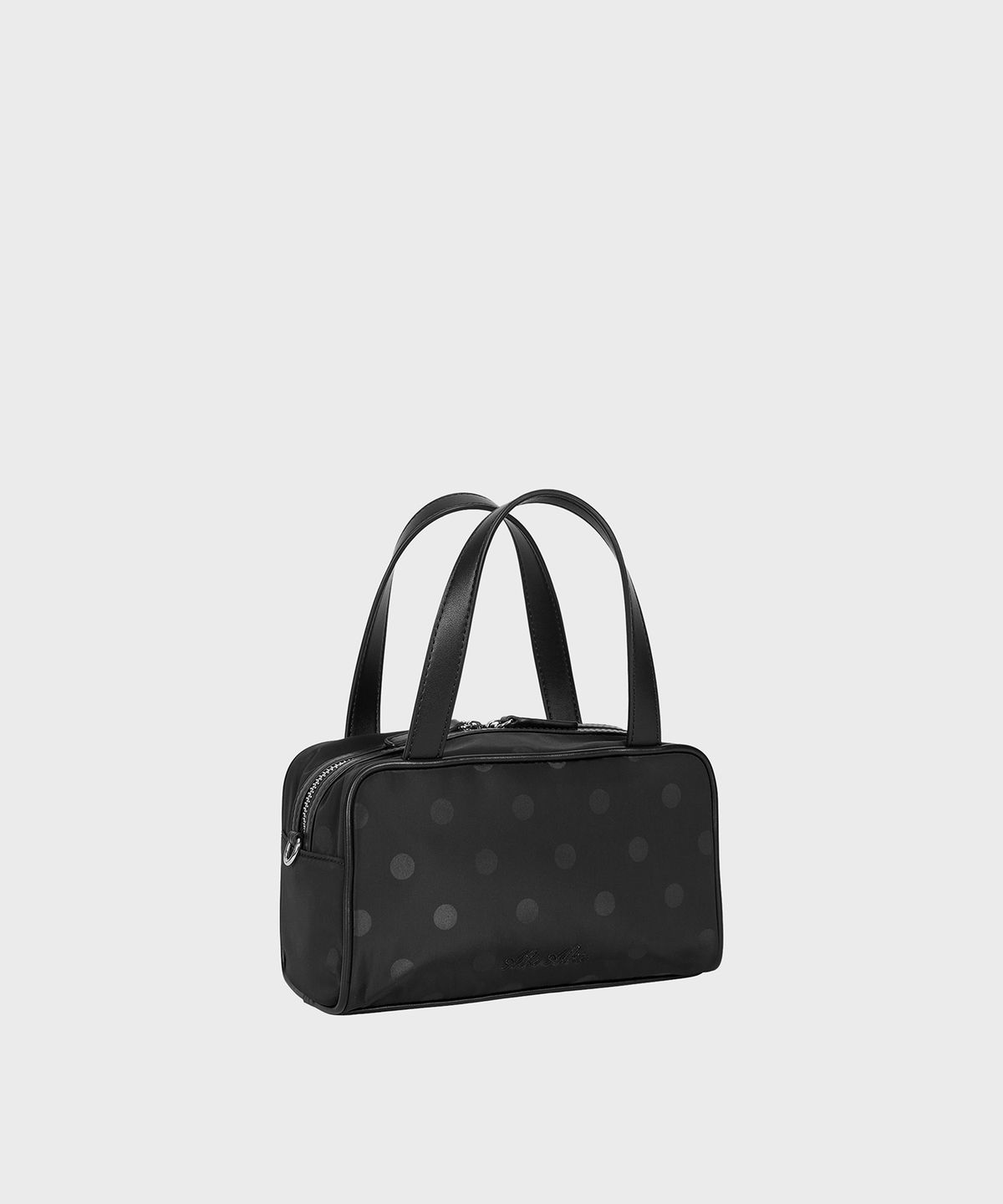 알키알카(ALKI ALKA) Mini Square Tote Bag_Nylon (Dot Black)