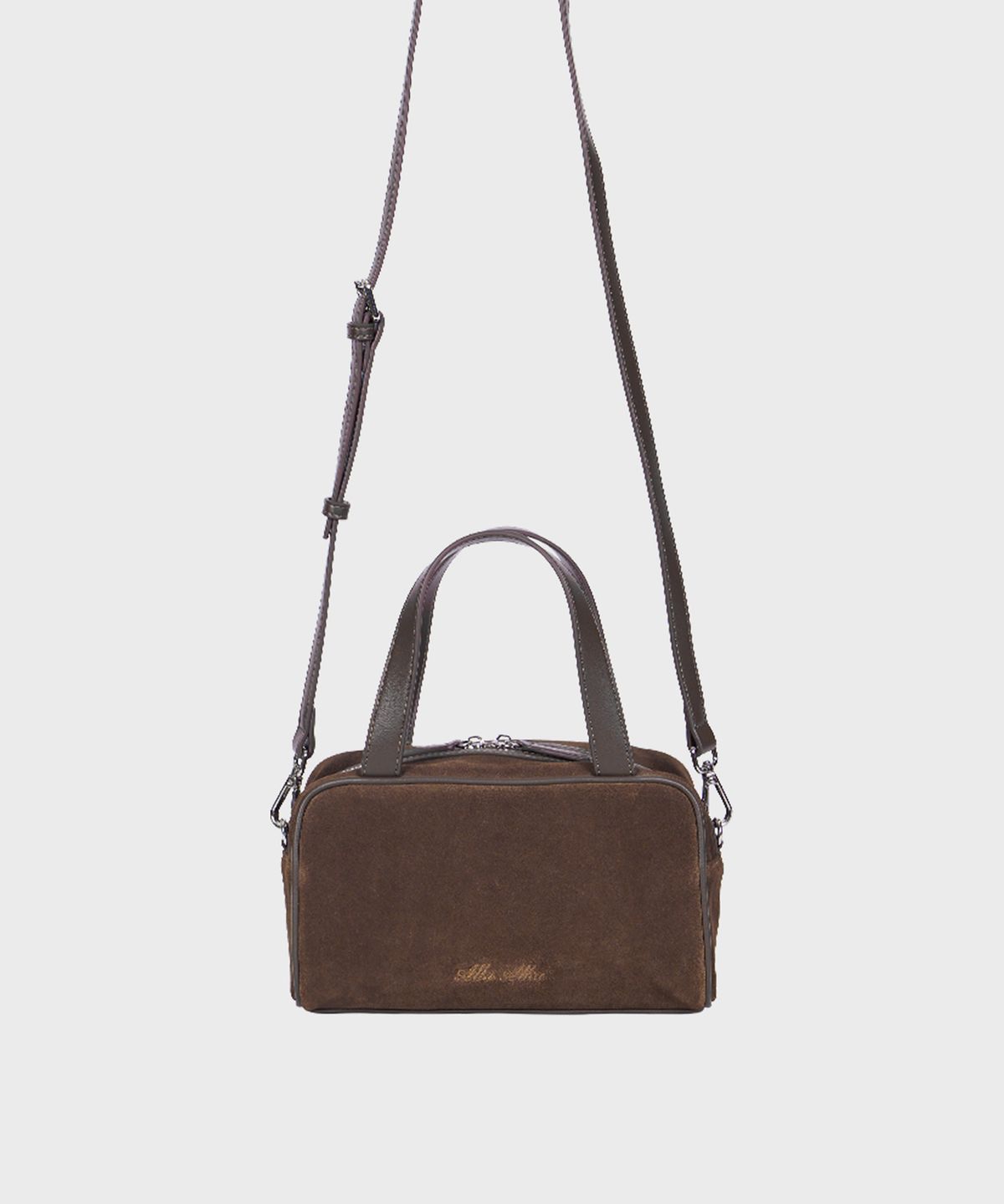 알키알카(ALKI ALKA) Mini Square Tote Bag_Suede (Suede Brown)