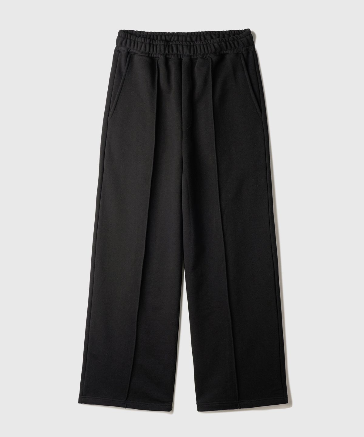 제멋(JEMUT) 누와 피그먼트 와이드 스웨트 팬츠 블랙 SJLP2655