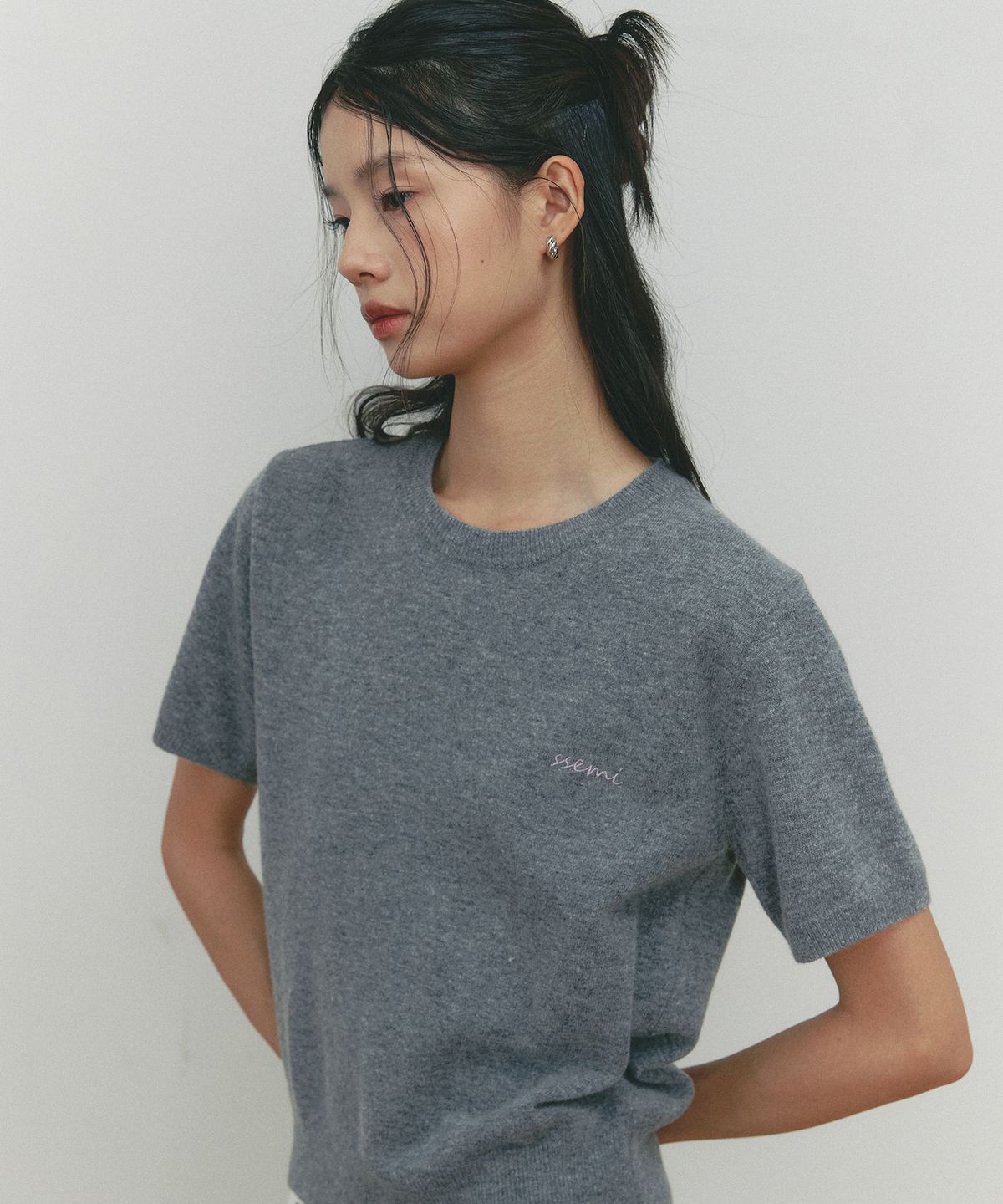 쎄미(SSEMI) CLASSIC WOOL KNIT TOP(GR)