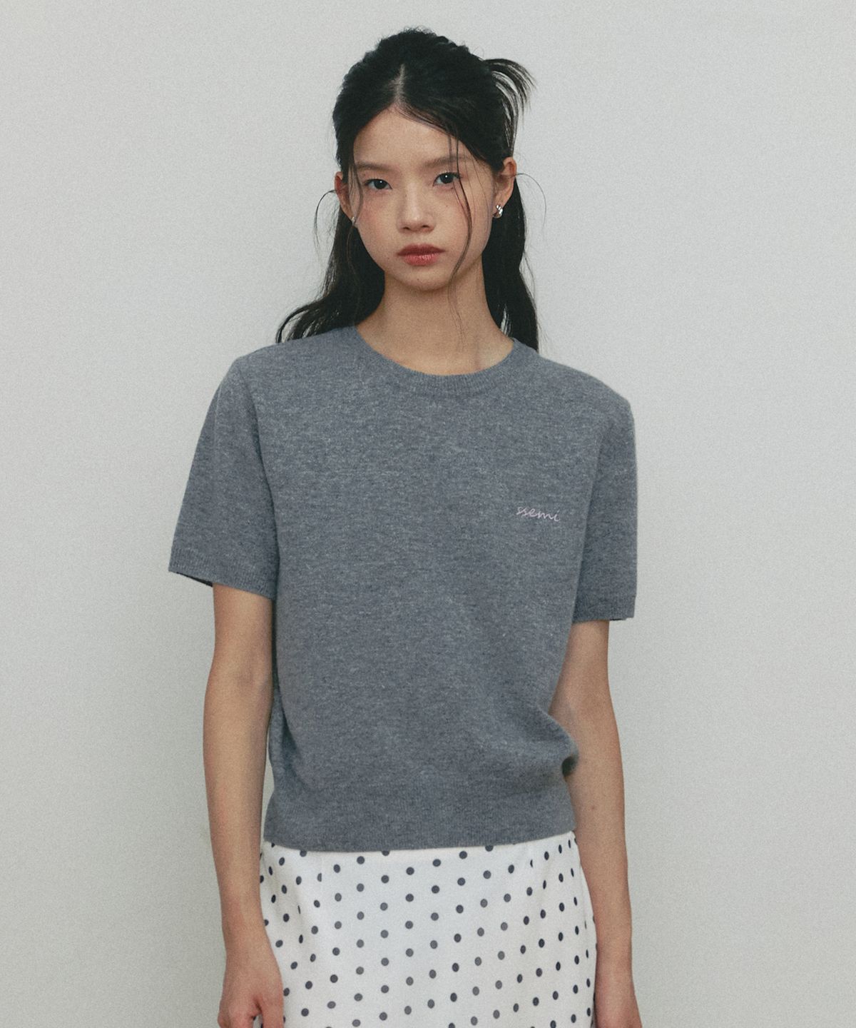 쎄미(SSEMI) CLASSIC WOOL KNIT TOP(GR)