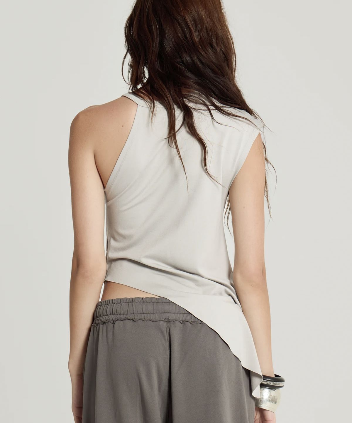 제이디드 런던(JADED LONDON) (W) 어시메트릭 스트래피 탑 그레이 ASYMMETRIC STRAPPY TOP GREY