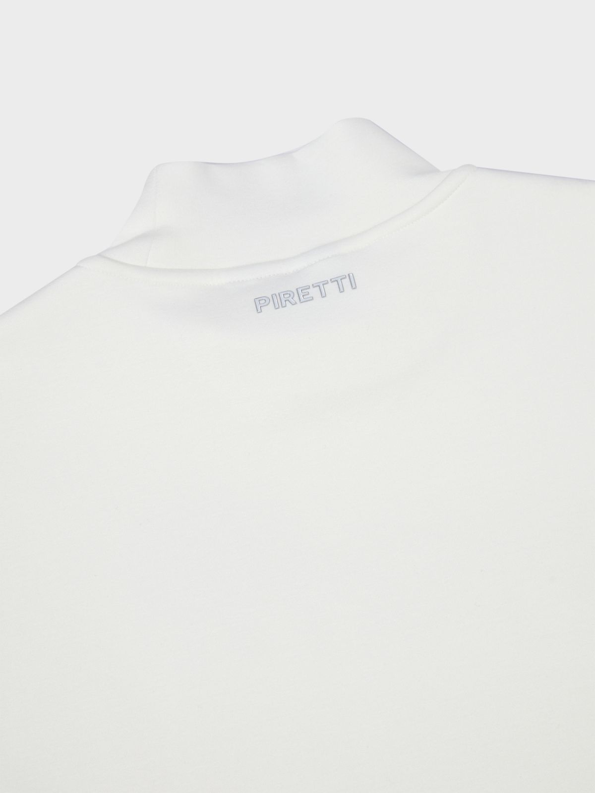 피레티(PIRETTI) 캡슐 루즈핏 모크넥 티셔츠 W_White