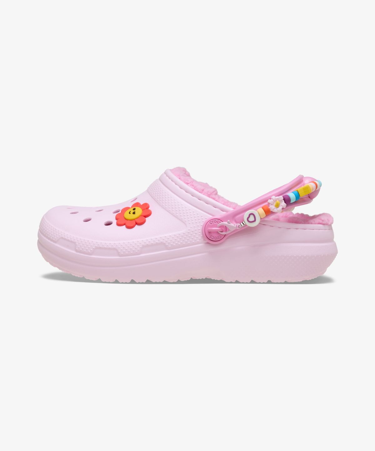 크록스키즈(CROCS KIDS) 클래식 라인드 데이지 클로그 키즈 - 핑크 밀크 / 211634-6ZW
