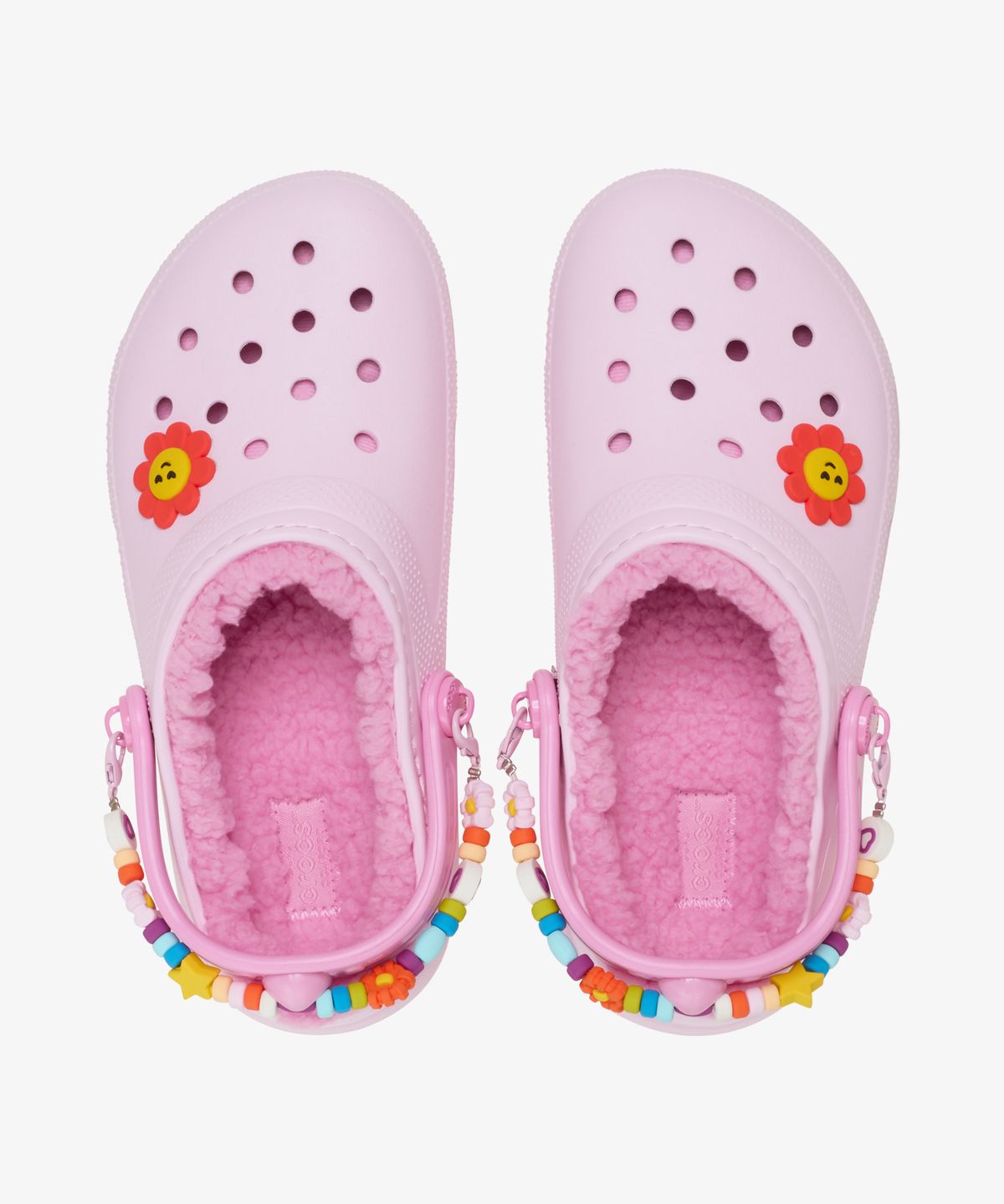 크록스키즈(CROCS KIDS) 클래식 라인드 데이지 클로그 키즈 - 핑크 밀크 / 211634-6ZW