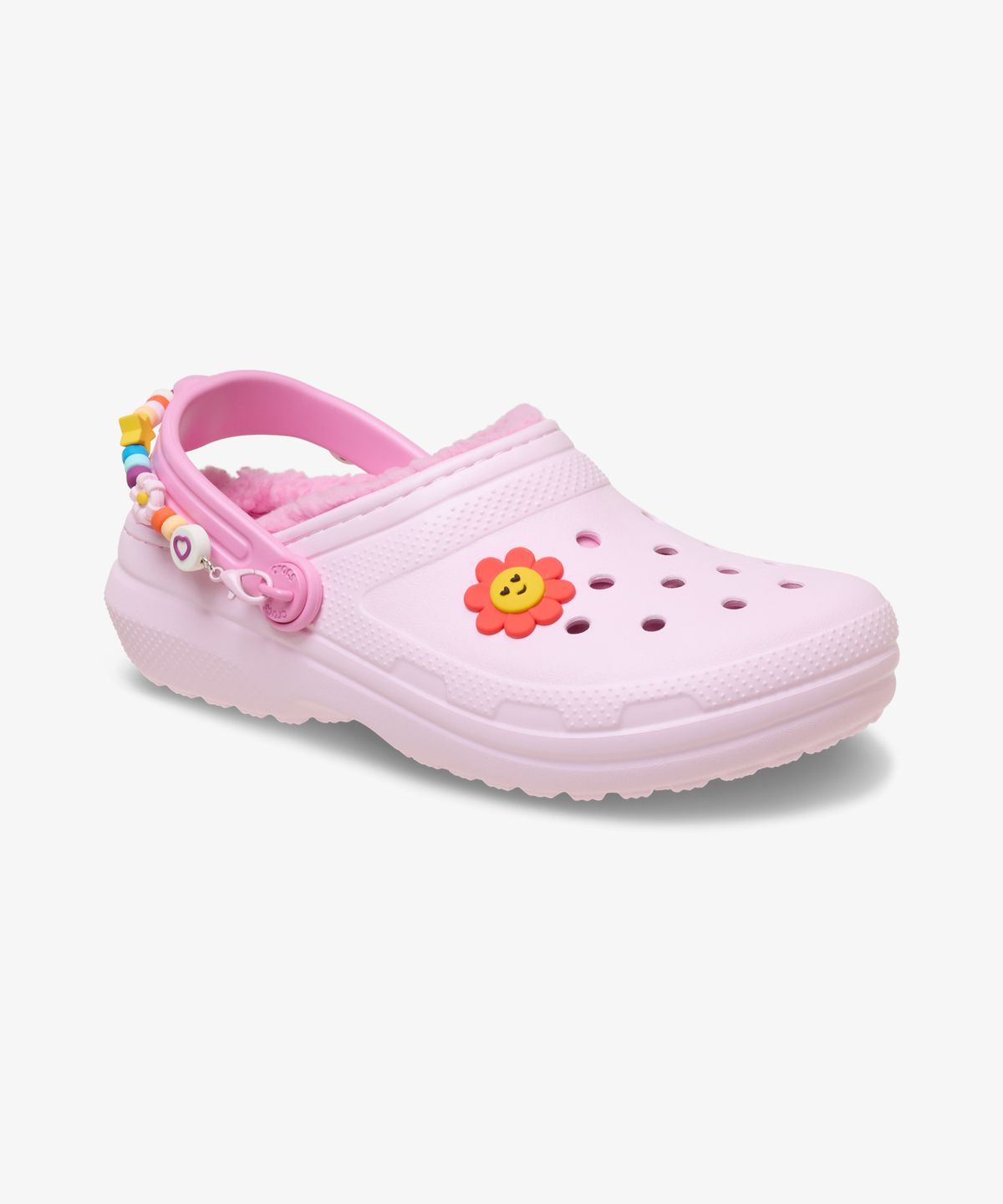 크록스키즈(CROCS KIDS) 클래식 라인드 데이지 클로그 키즈 - 핑크 밀크 / 211634-6ZW