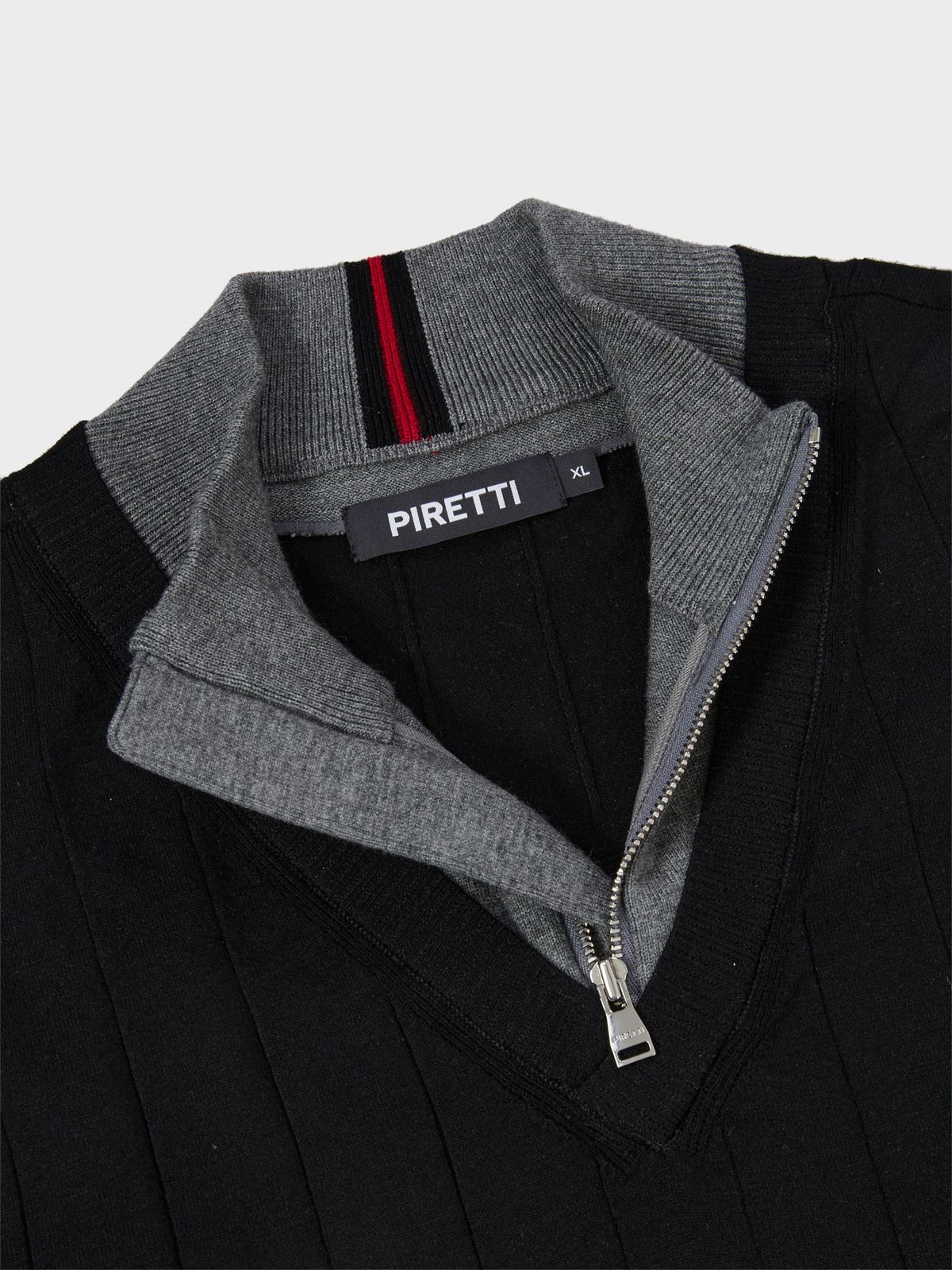 피레티(PIRETTI) 사보나 하프집업 스웨터 M_Black