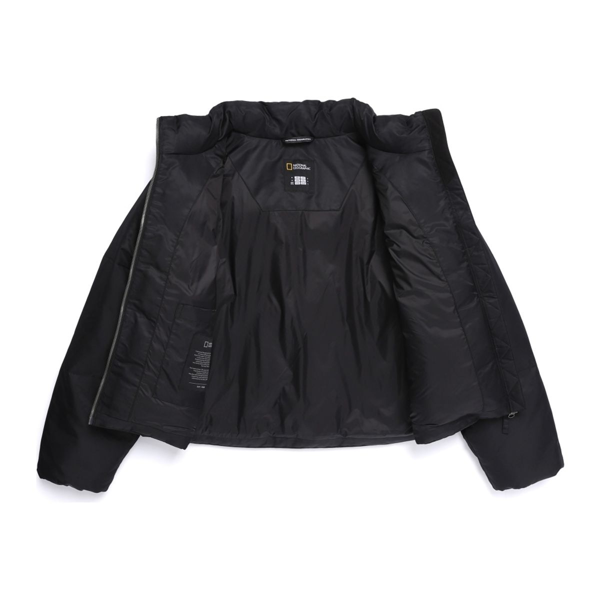 내셔널지오그래픽(NATIONALGEOGRAPHIC) N254WPD901 여성 세미크롭 하이넥 패딩 점퍼 BLACK
