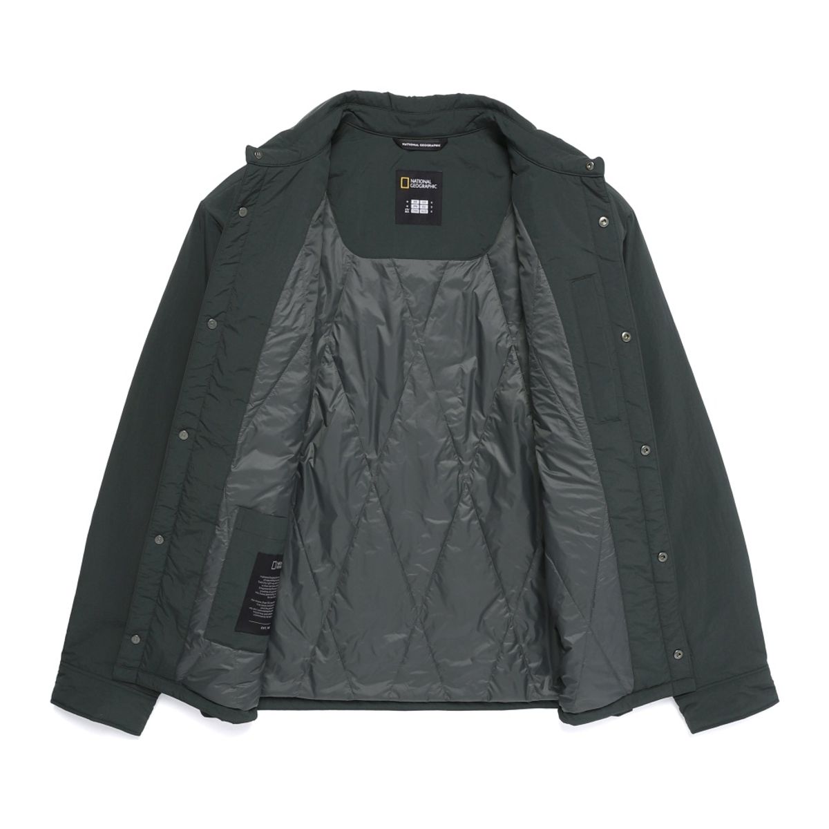 내셔널지오그래픽(NATIONALGEOGRAPHIC) N254UPD901 셔츠형 패딩 점퍼 WOOD GREY