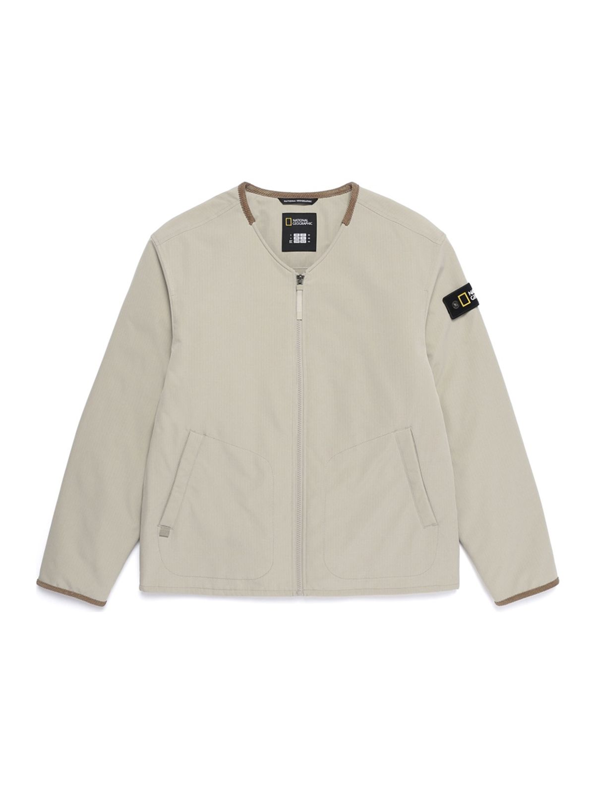 내셔널지오그래픽(NATIONALGEOGRAPHIC) N254UPD902 넥리스 패딩 점퍼 MOURNING BEIGE