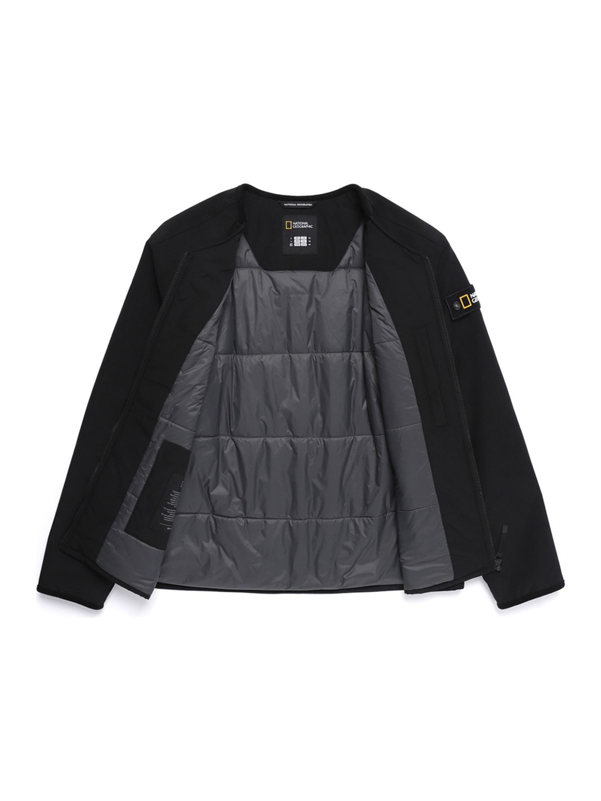 내셔널지오그래픽(NATIONALGEOGRAPHIC) N254UPD902 넥리스 패딩 점퍼 BLACK