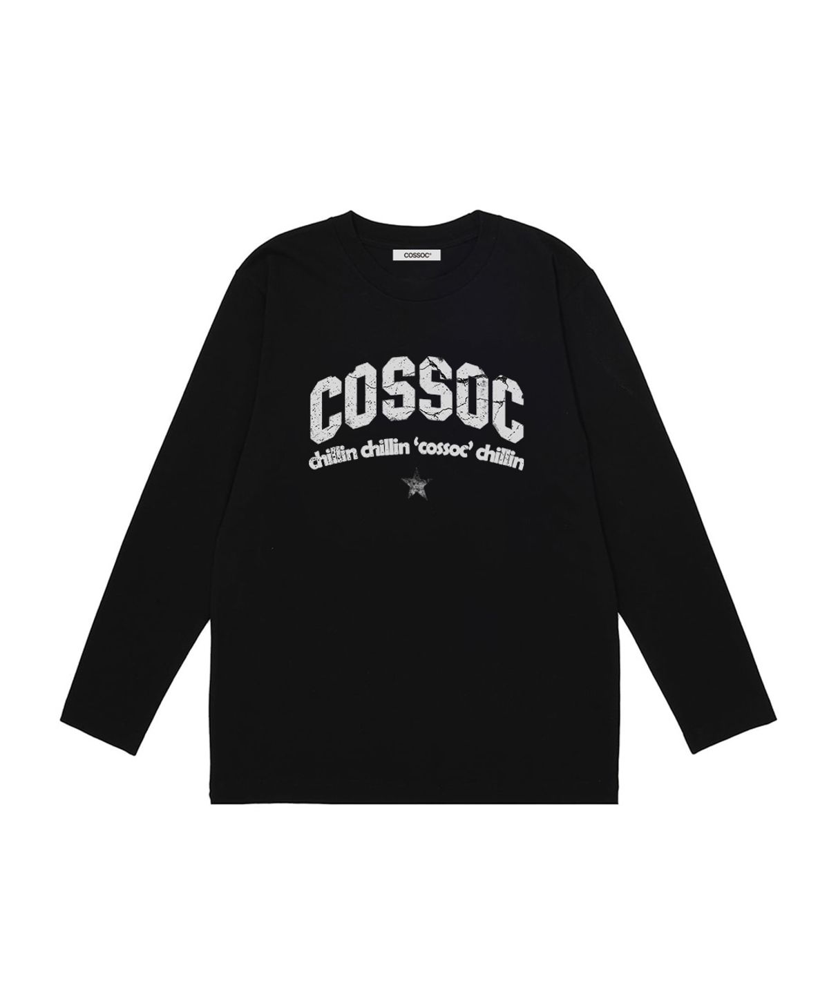 코소(COSO) 칠린 크랙 롱 슬리브 긴팔(BLACK)