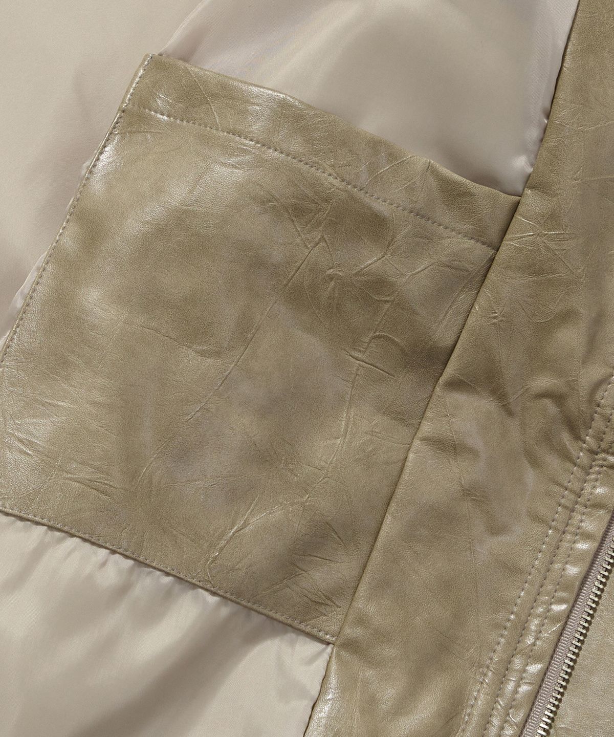 쿨트(KULTE) WILD SYNTHETIC BOMBER JACKET_BEIGE