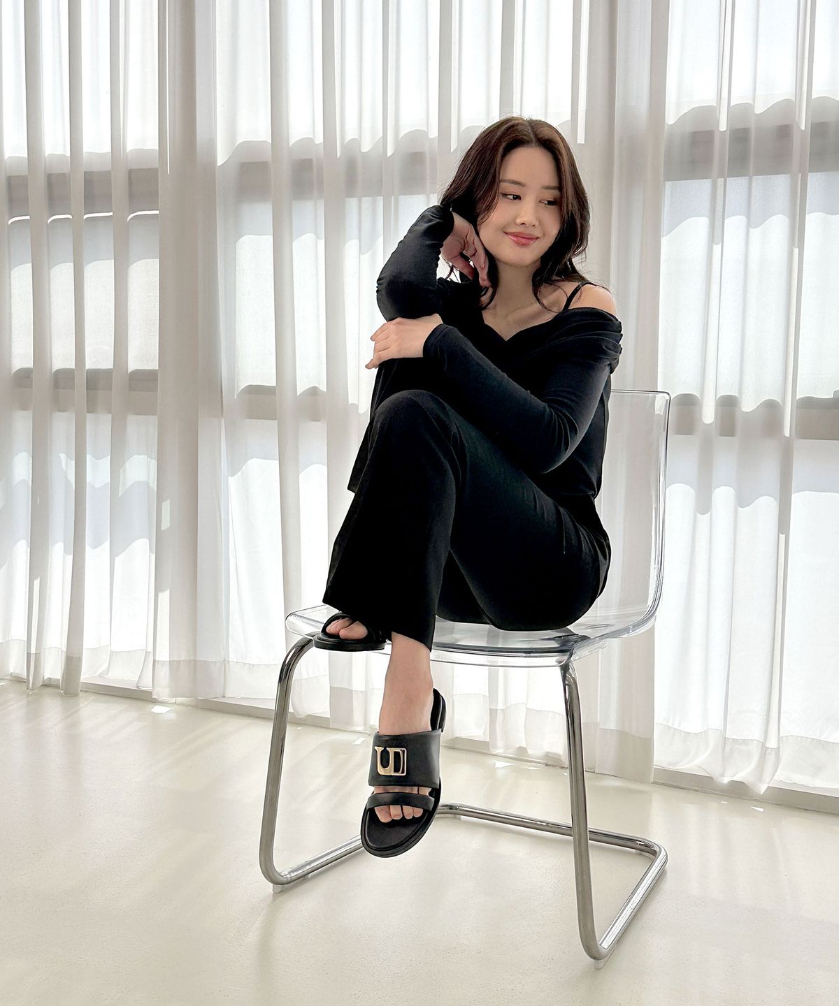 우디레(UDIRE) Collina_Slippers_Black(UFB2SP34BK)