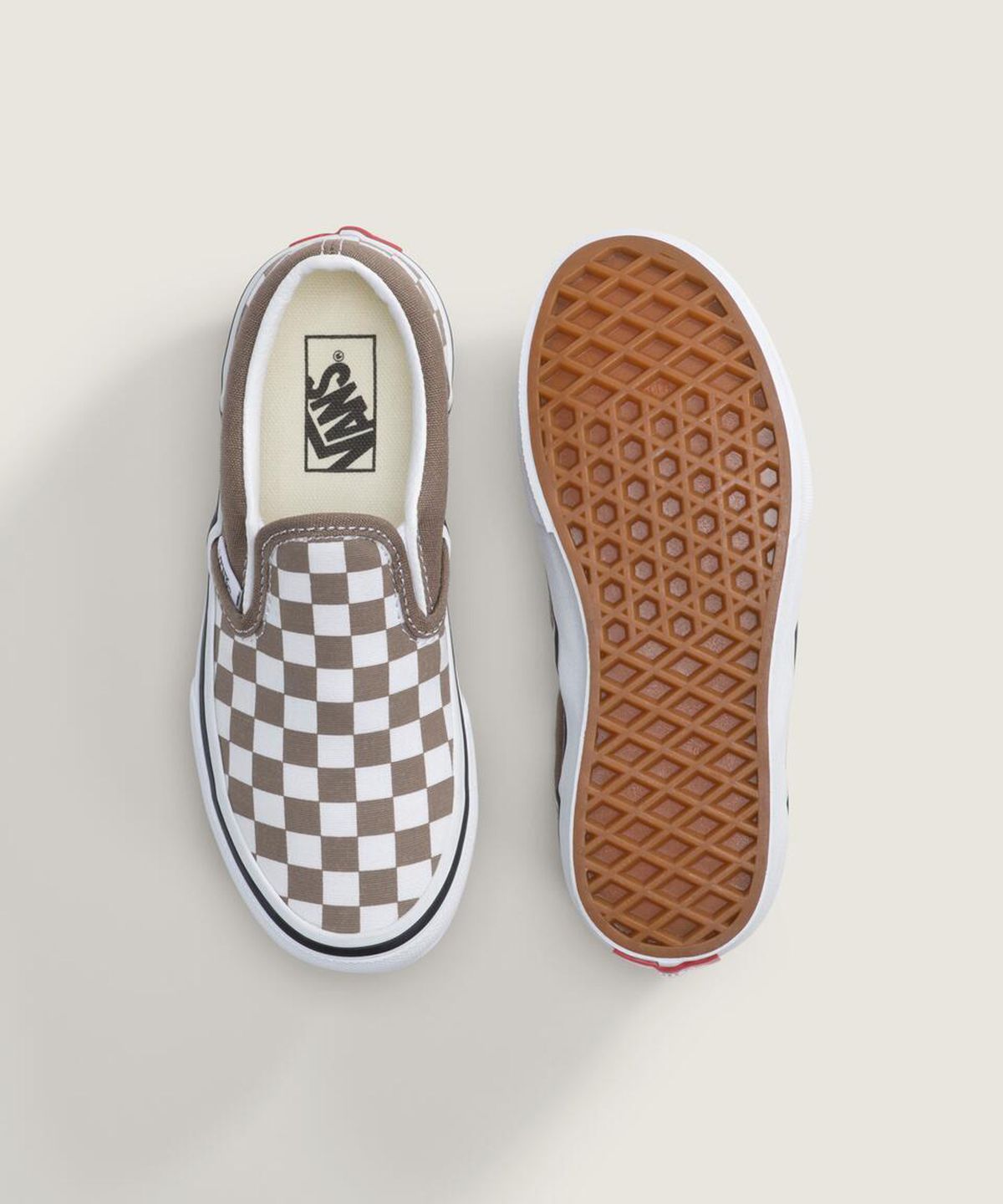 반스 키즈(VANS KIDS) 키즈 클래식 슬립온-컬러띠어리 체커보드 월넛