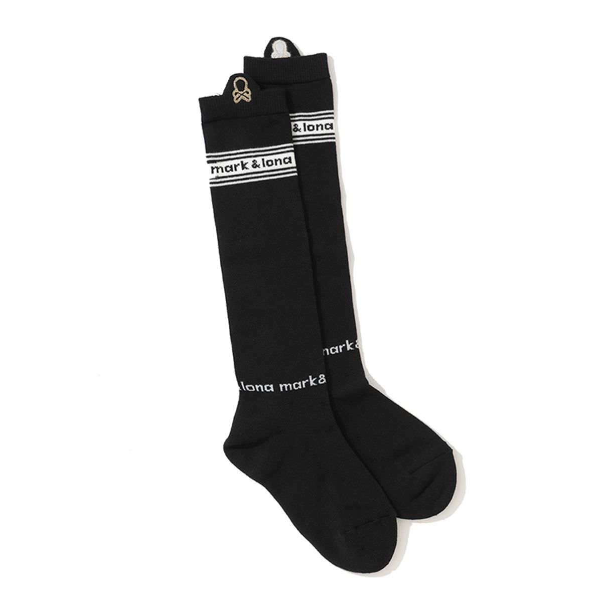 마크앤로나(MARK&LONA) W GN TAPE LOGO POINT KNEE SOCKS LR3YS35F