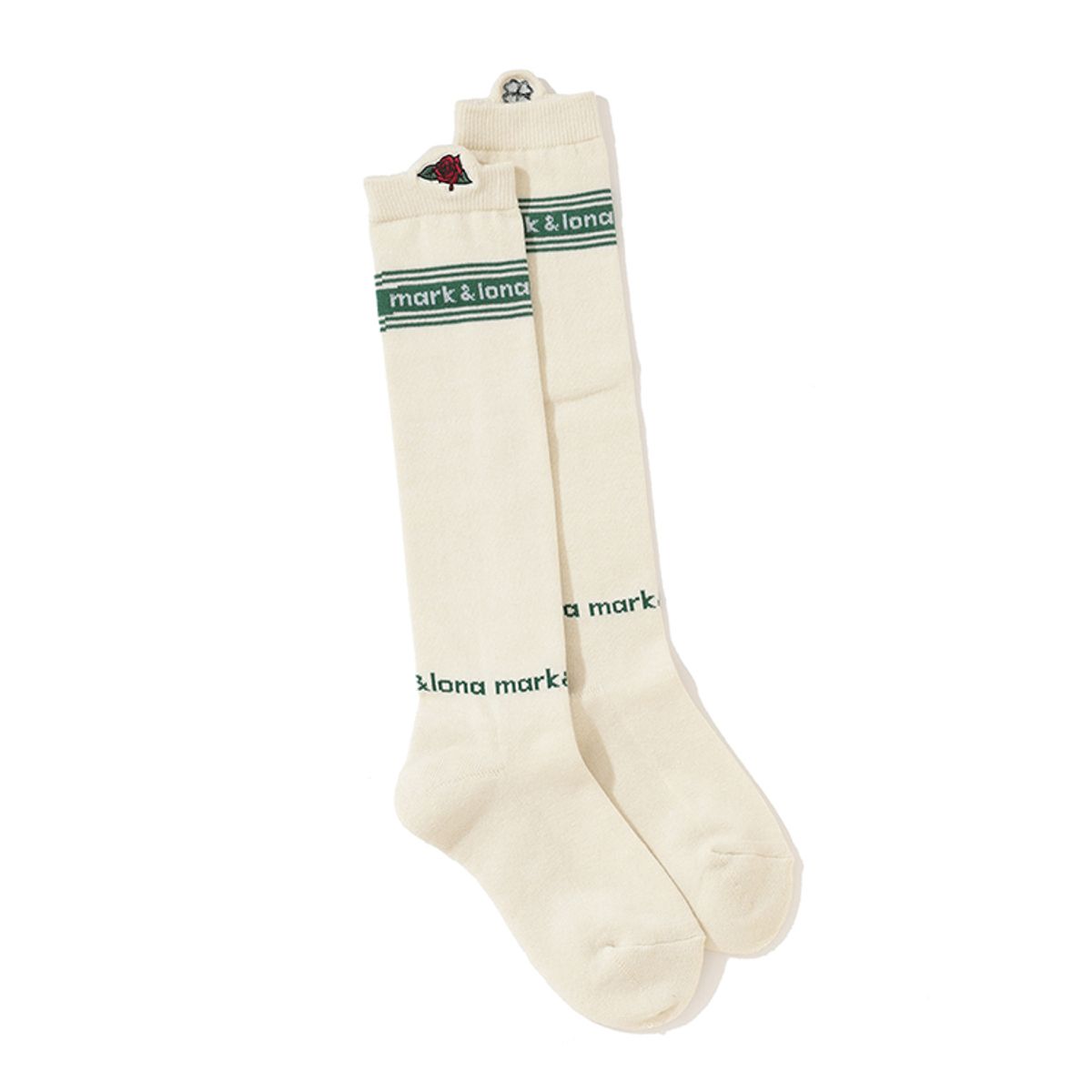 마크앤로나(MARK&LONA) W GN TAPE LOGO POINT KNEE SOCKS LR3YS35F