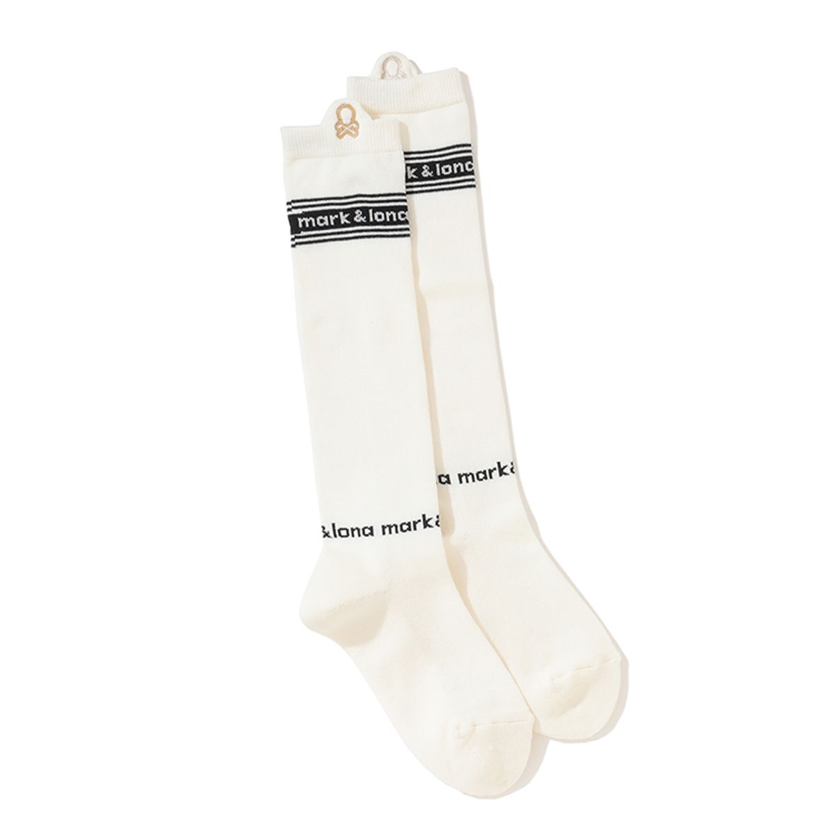 마크앤로나(MARK&LONA) W GN TAPE LOGO POINT KNEE SOCKS LR3YS35F