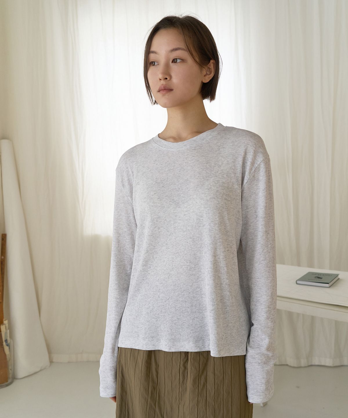 줄리아페페(JULIAPEPE) Minimal Long Sleeve (Gray)