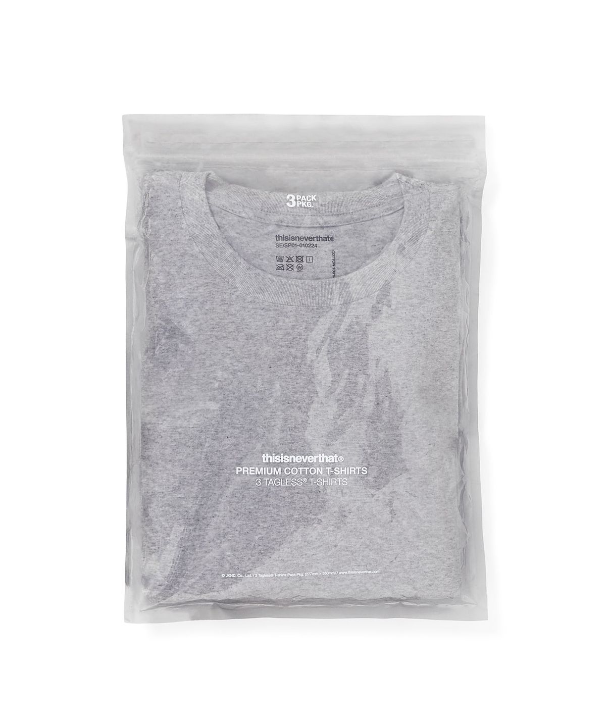 디스이즈네버댓(THISISNEVERTHAT) 3 TAGLESS T-SHIRTS Heather Grey
