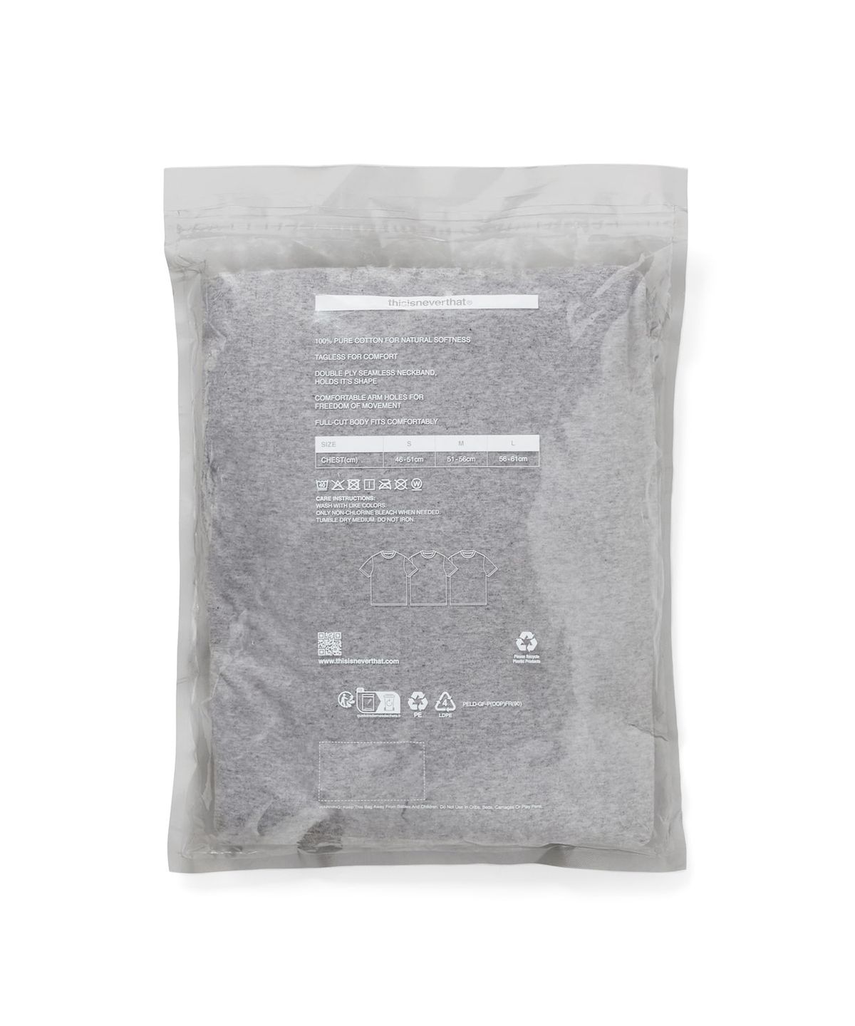 디스이즈네버댓(THISISNEVERTHAT) 3 TAGLESS T-SHIRTS Heather Grey