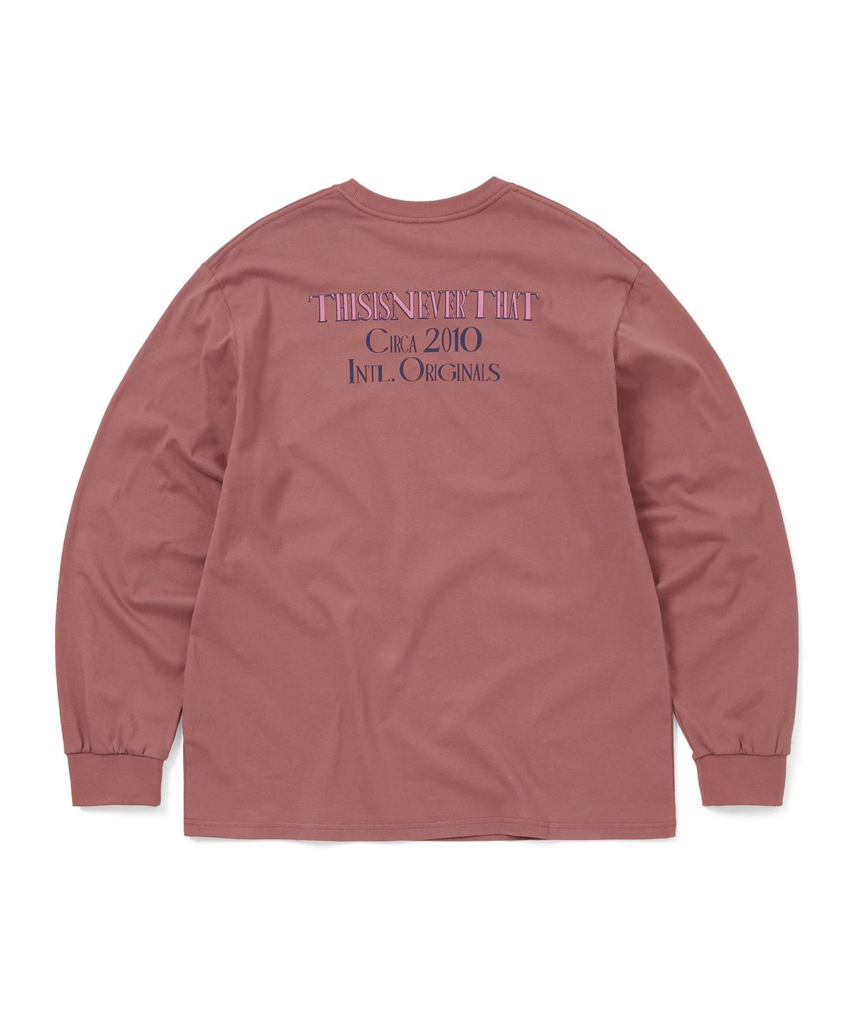 디스이즈네버댓(THISISNEVERTHAT) CIRCA 2010 L/S Tee Red Wood