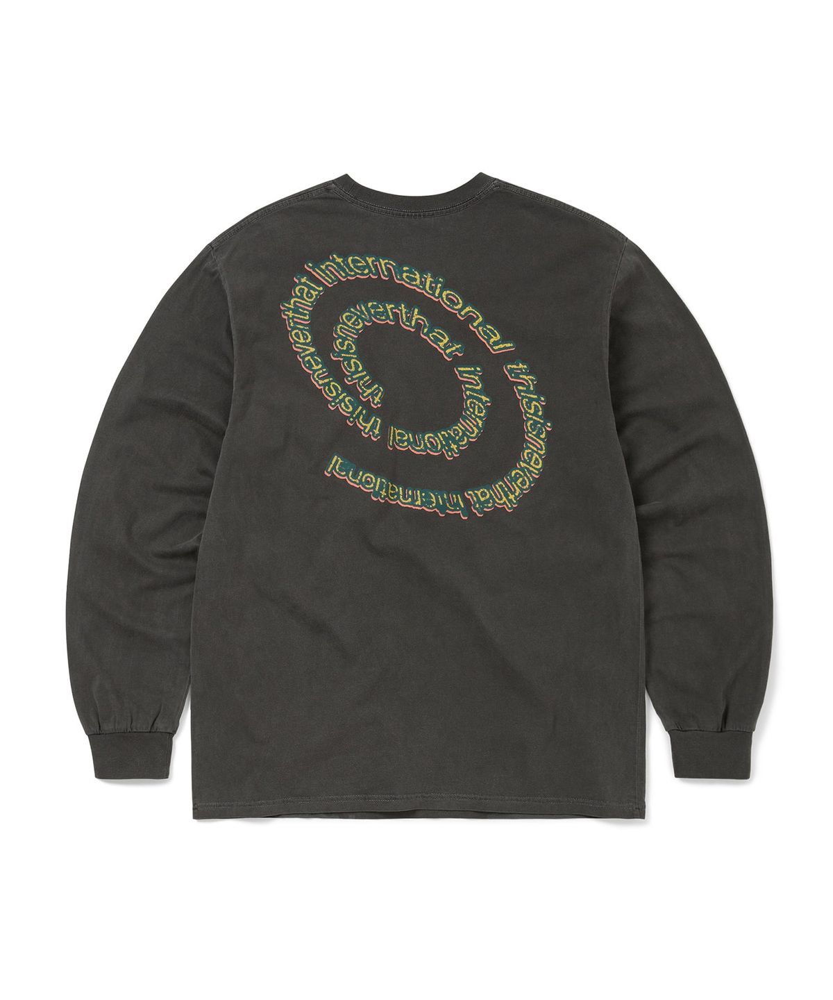 디스이즈네버댓(THISISNEVERTHAT) Spiral Logo L/S Tee Charcoal