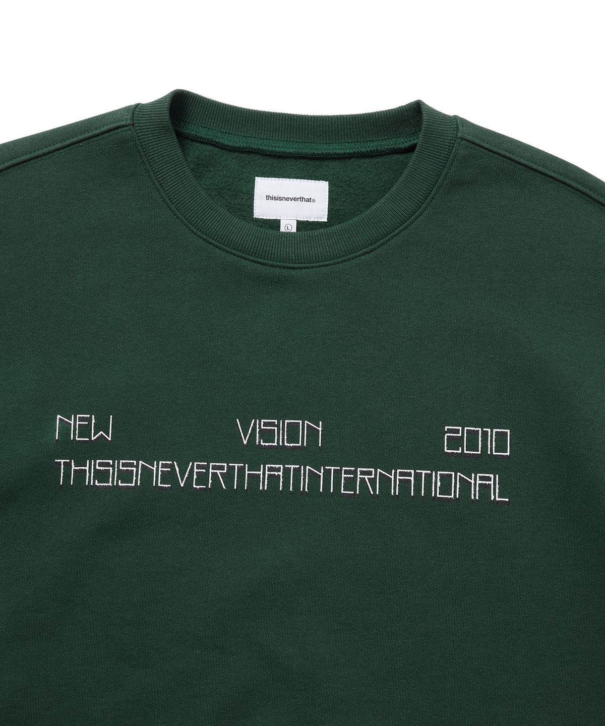 디스이즈네버댓(THISISNEVERTHAT) NEW VISION 2010 Crewneck Dark Green