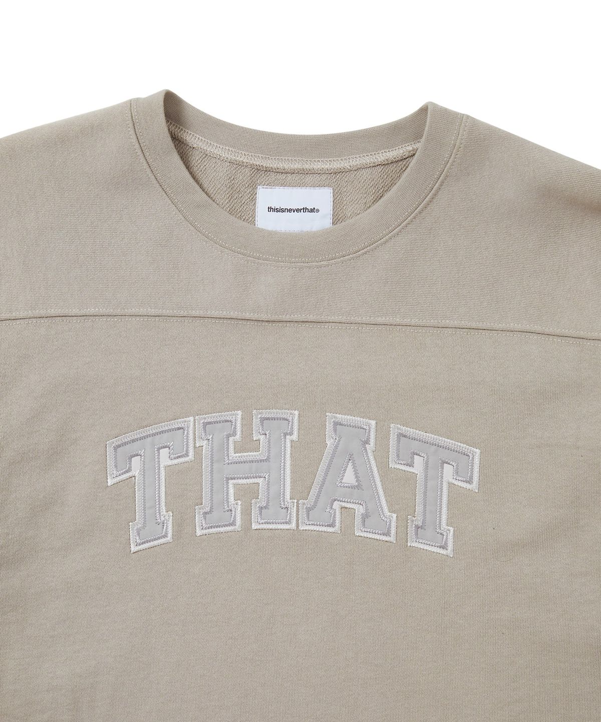 디스이즈네버댓(THISISNEVERTHAT) THAT Panelled Crewneck Deep Beige